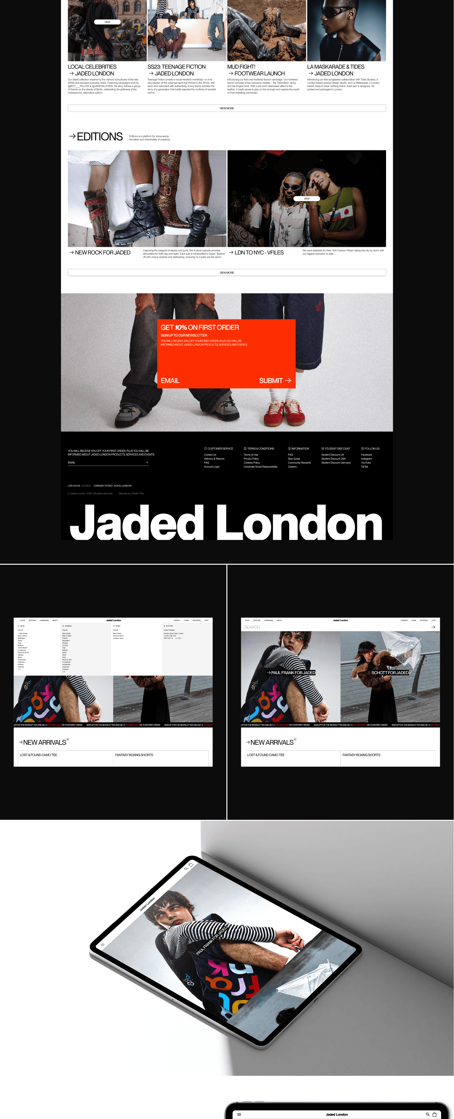 Jaded London | E-Commerce redesign — Изображение №4 — Интерфейсы, Анимация на Dprofile