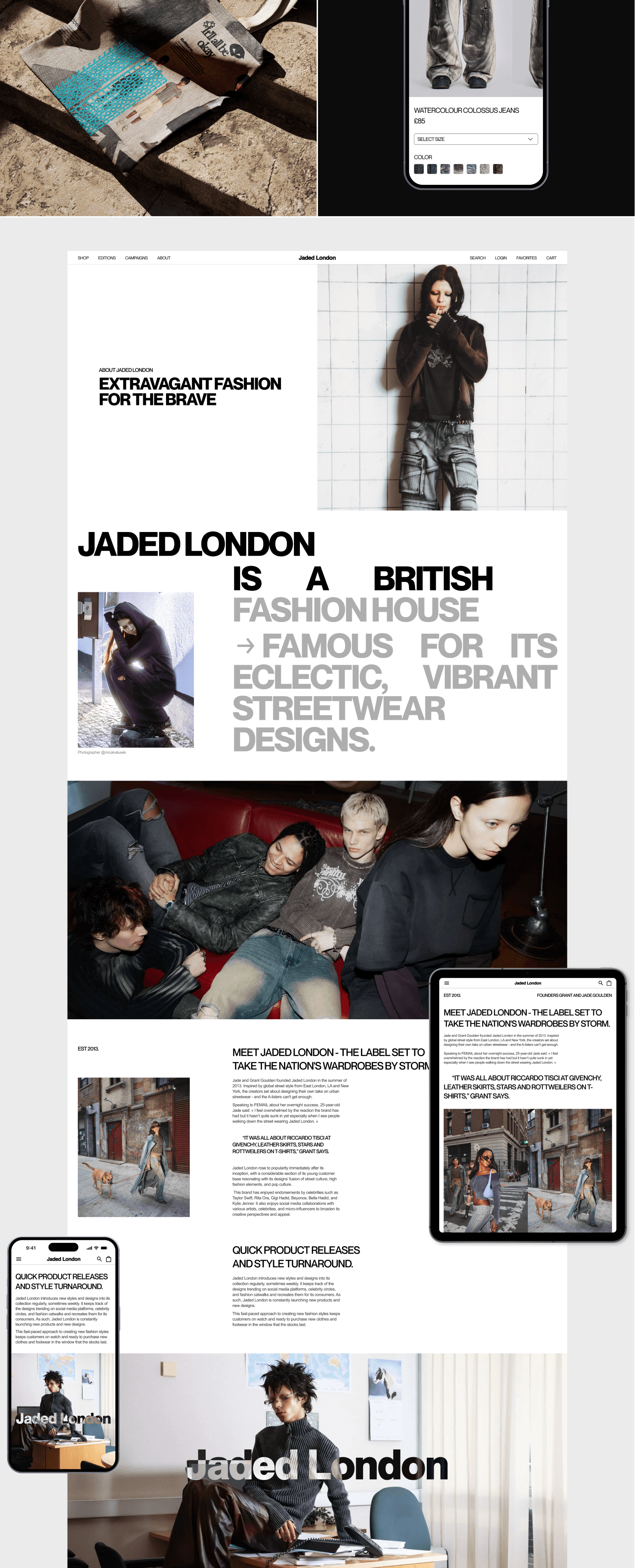 Jaded London | E-Commerce redesign — Изображение №9 — Интерфейсы, Анимация на Dprofile