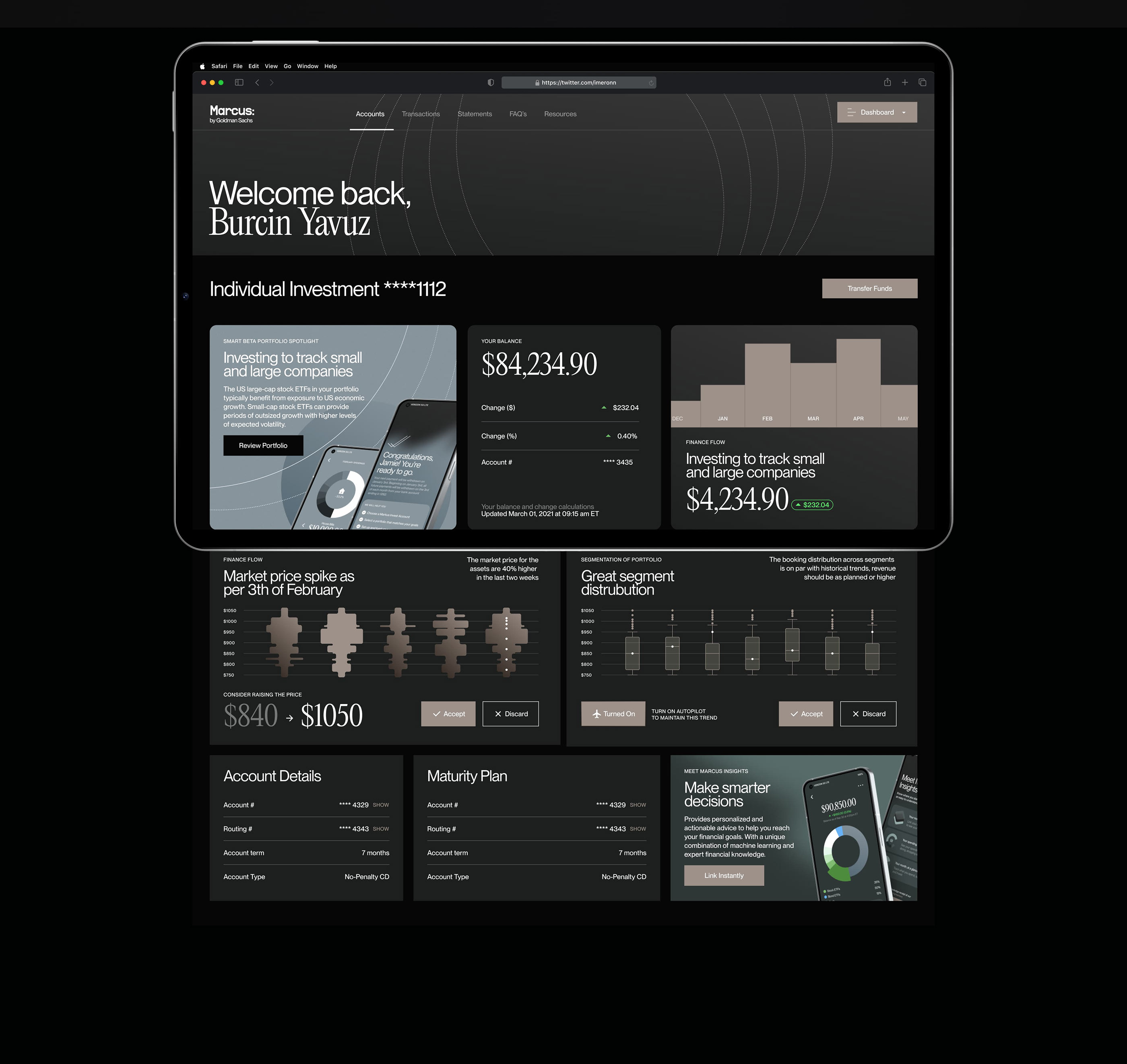 Markus by Goldman Sachs: Branding & UX/UI — Изображение №2 — Интерфейсы, Брендинг на Dprofile