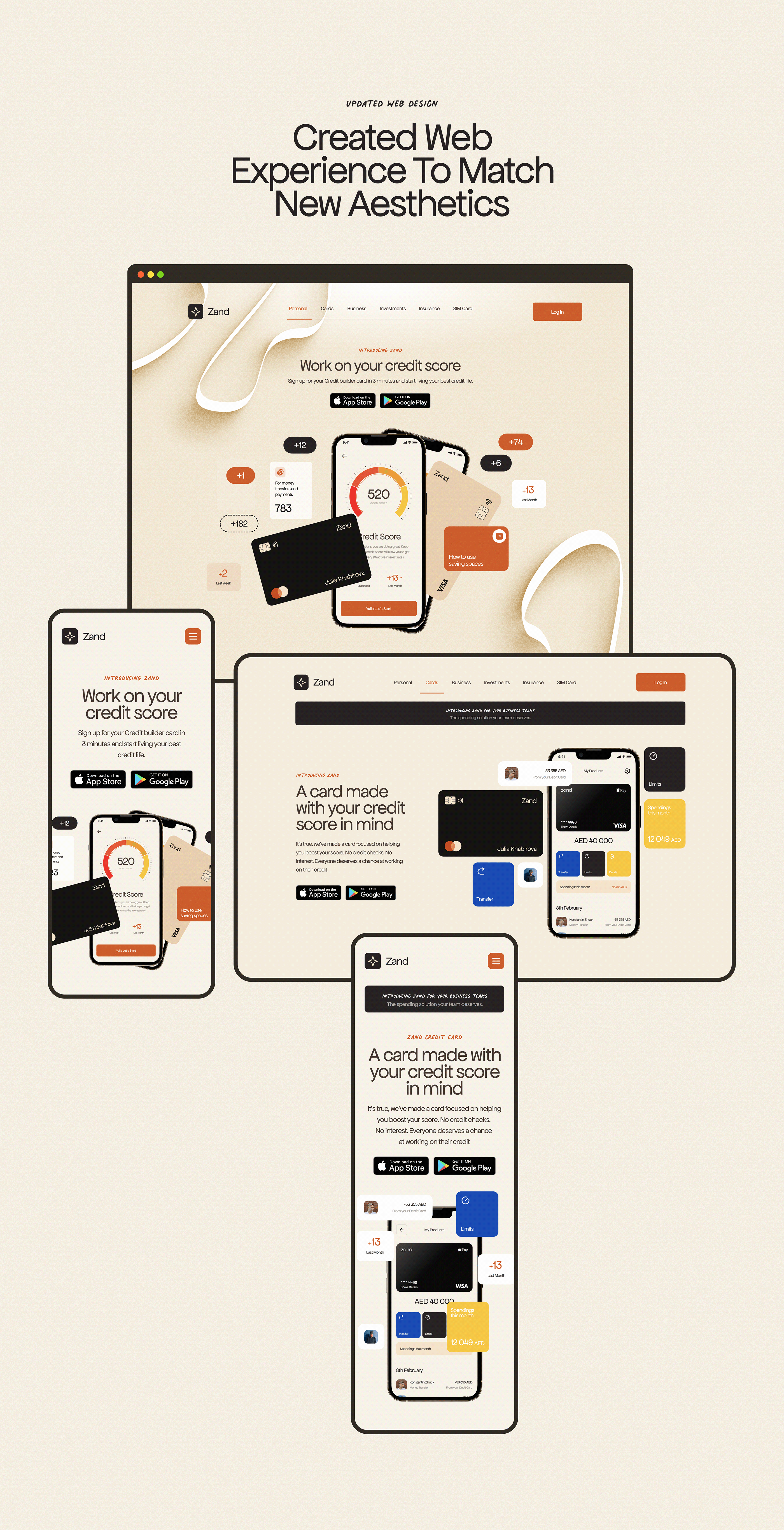 Zand Bank - Branding & Website & App — Изображение №7 — Интерфейсы, Брендинг на Dprofile