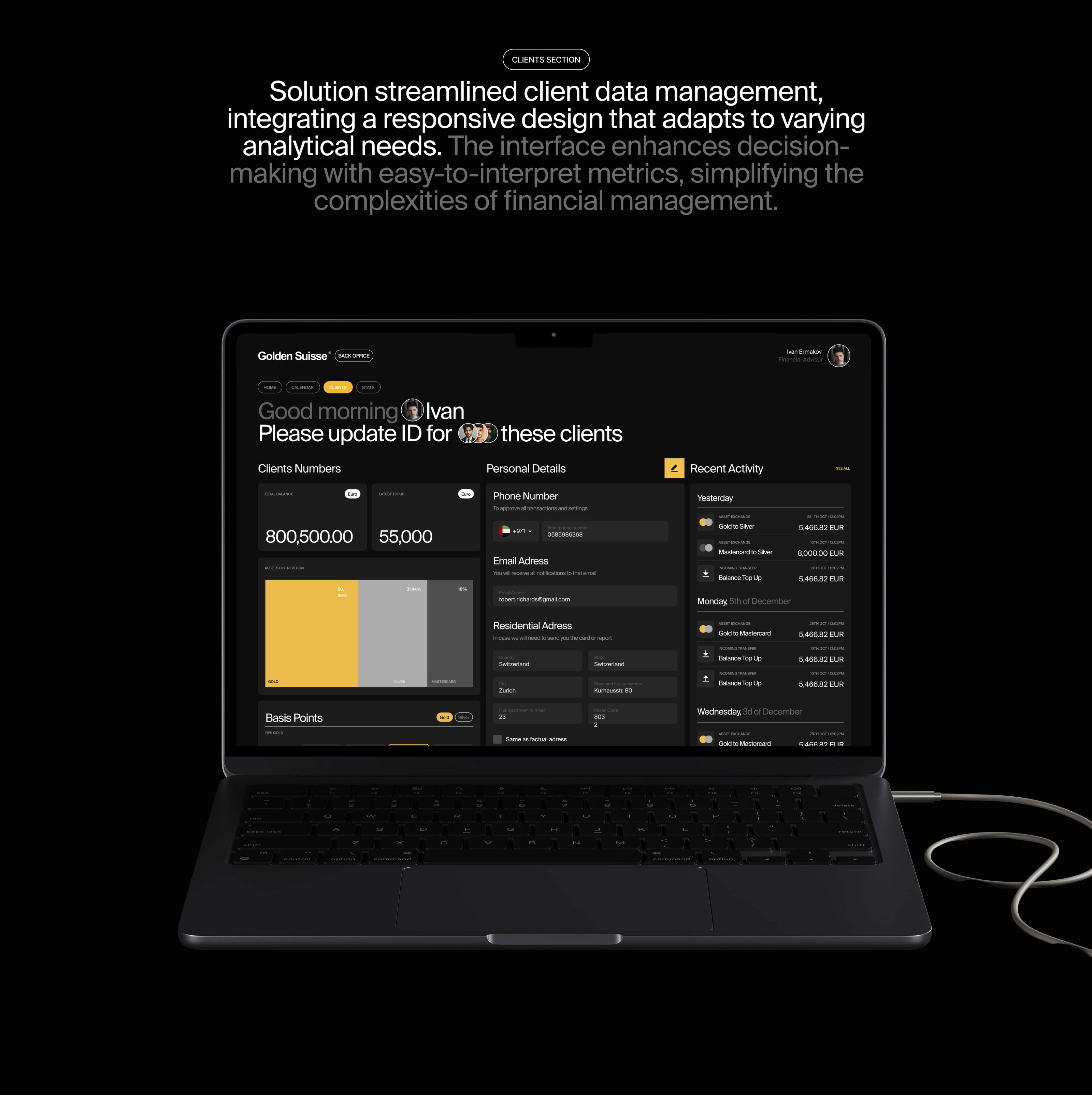 Golden Suisse — Изображение №7 — Интерфейсы, Анимация на Dprofile
