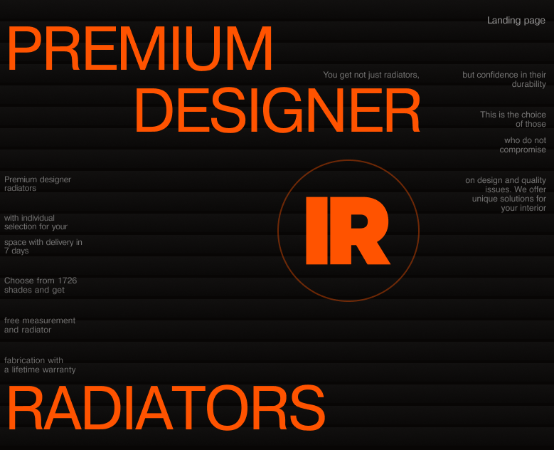 Landing page design radiators IRSAP на Dprofile