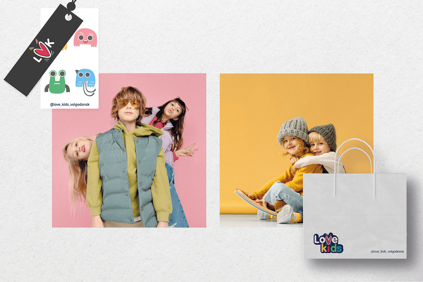 Фирменный стиль для магазина детской одежды LOVE kids — Изображение №3 — Брендинг на Dprofile