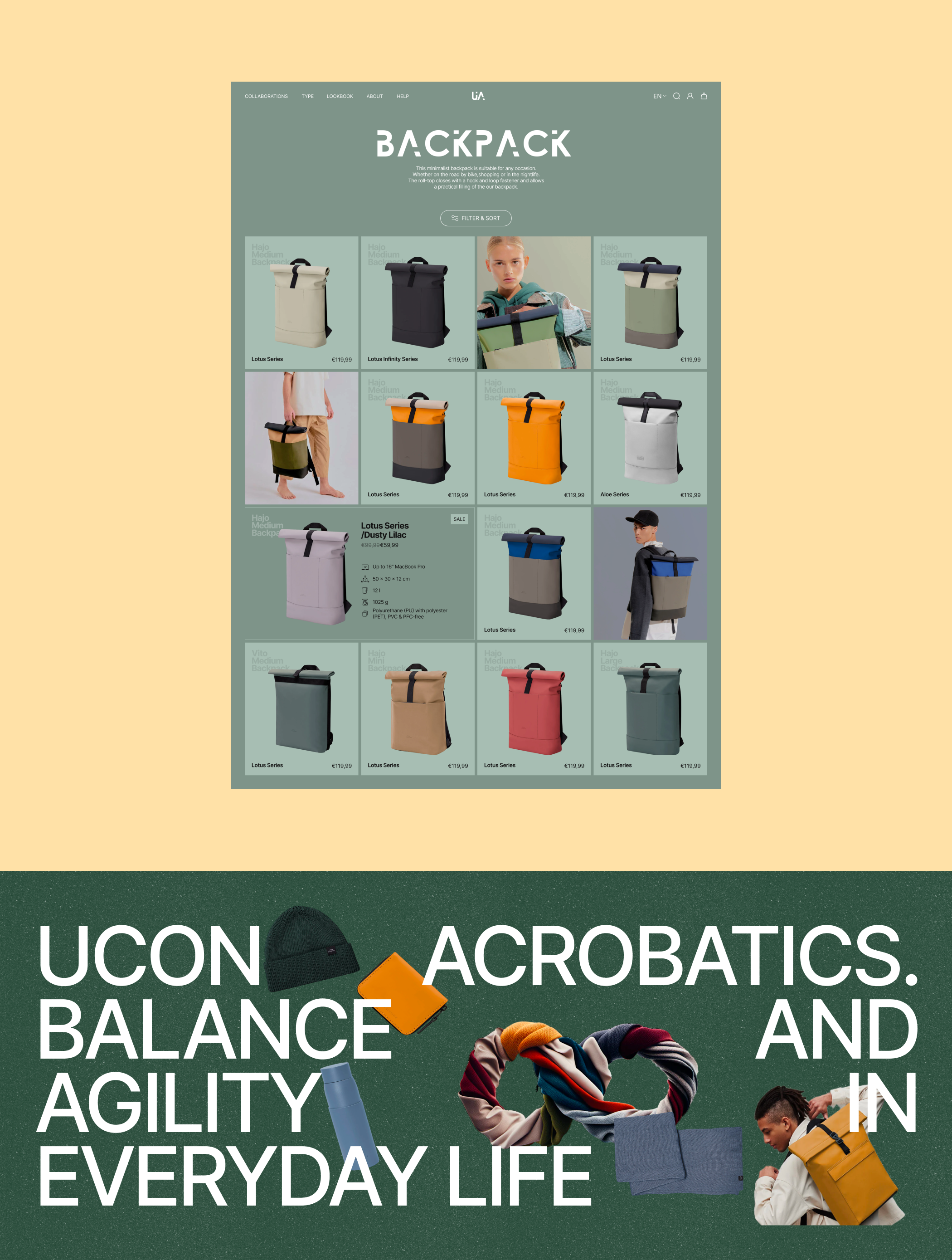 UCON ACROBATICS | E-Commerce redesign — Изображение №4 — Интерфейсы на Dprofile