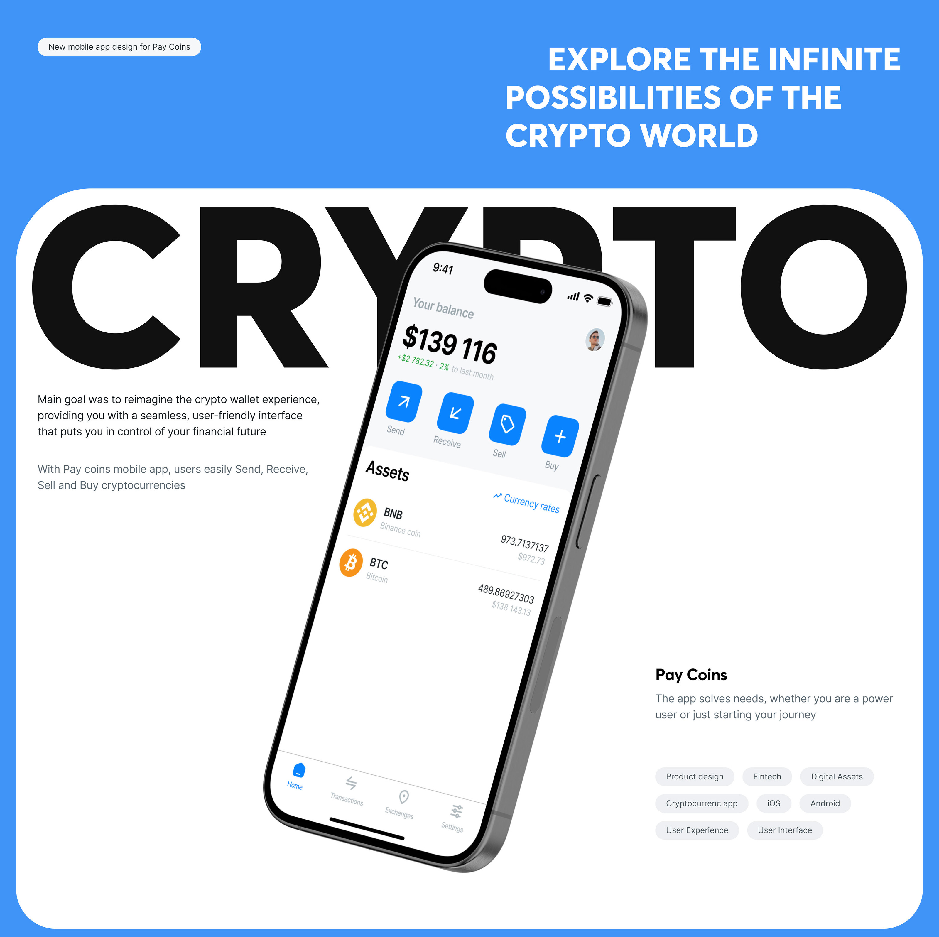Mobile app design for Pay Coins — Изображение №1 — Интерфейсы на Dprofile