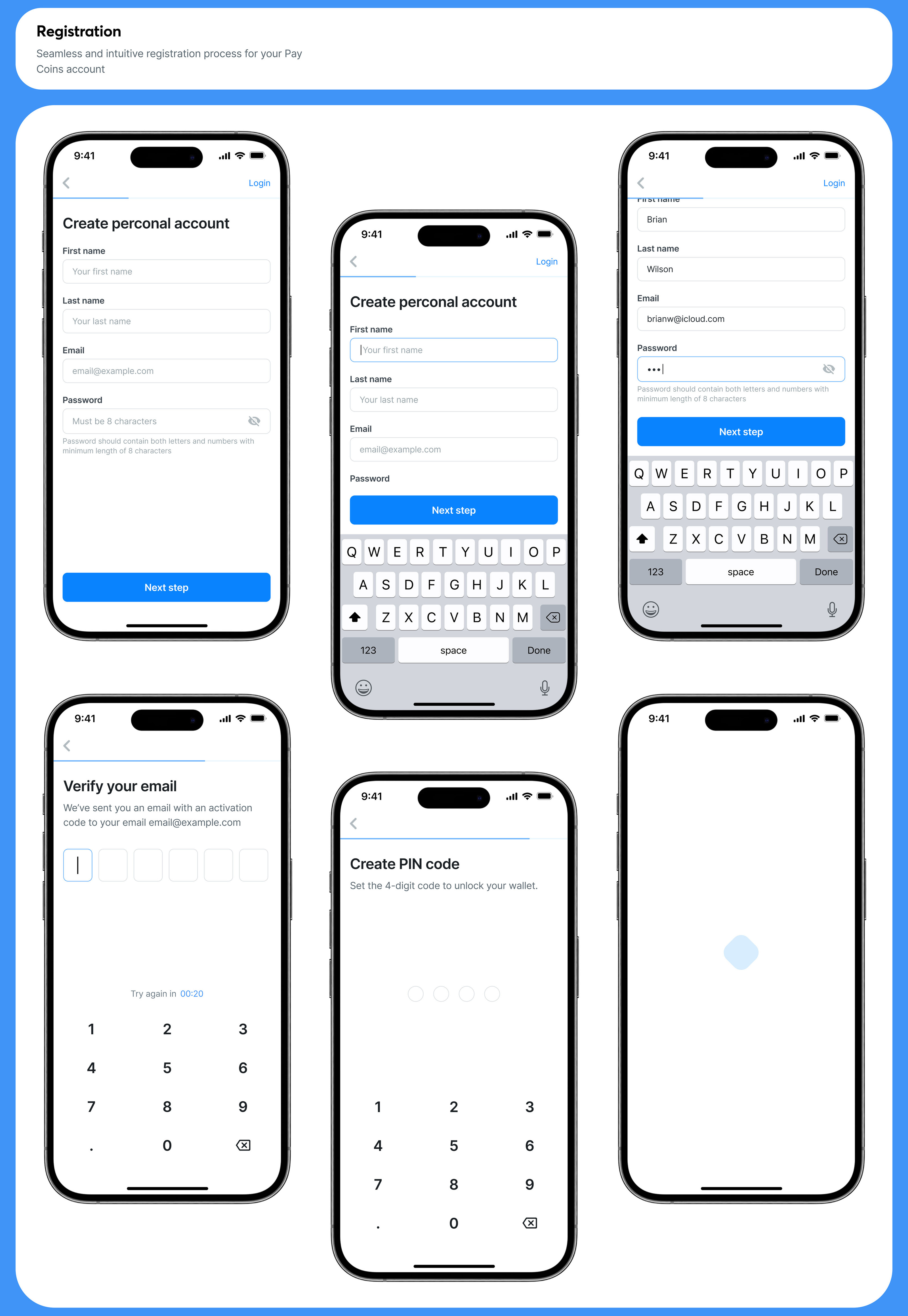 Mobile app design for Pay Coins — Изображение №6 — Интерфейсы на Dprofile