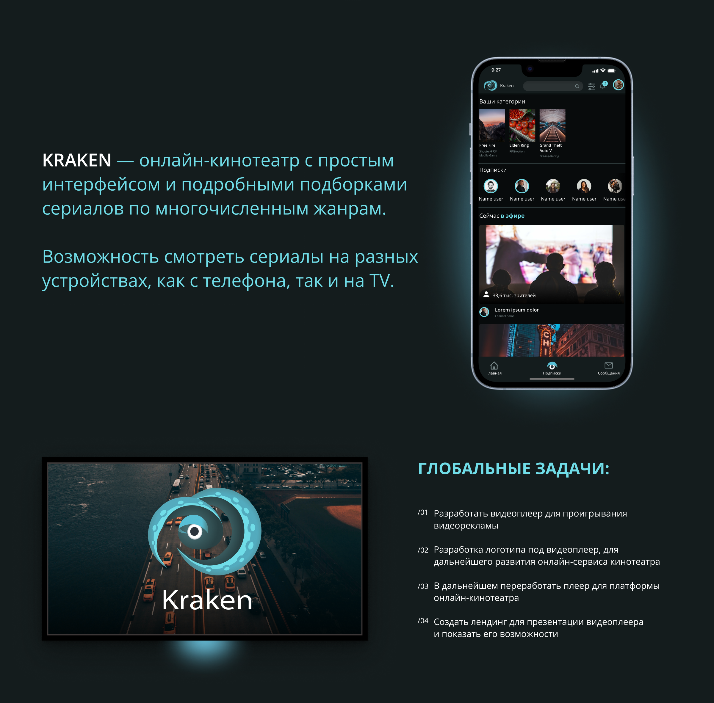 Видеоплеер  — Product Presentation Website — Изображение №2 — Интерфейсы, Брендинг на Dprofile