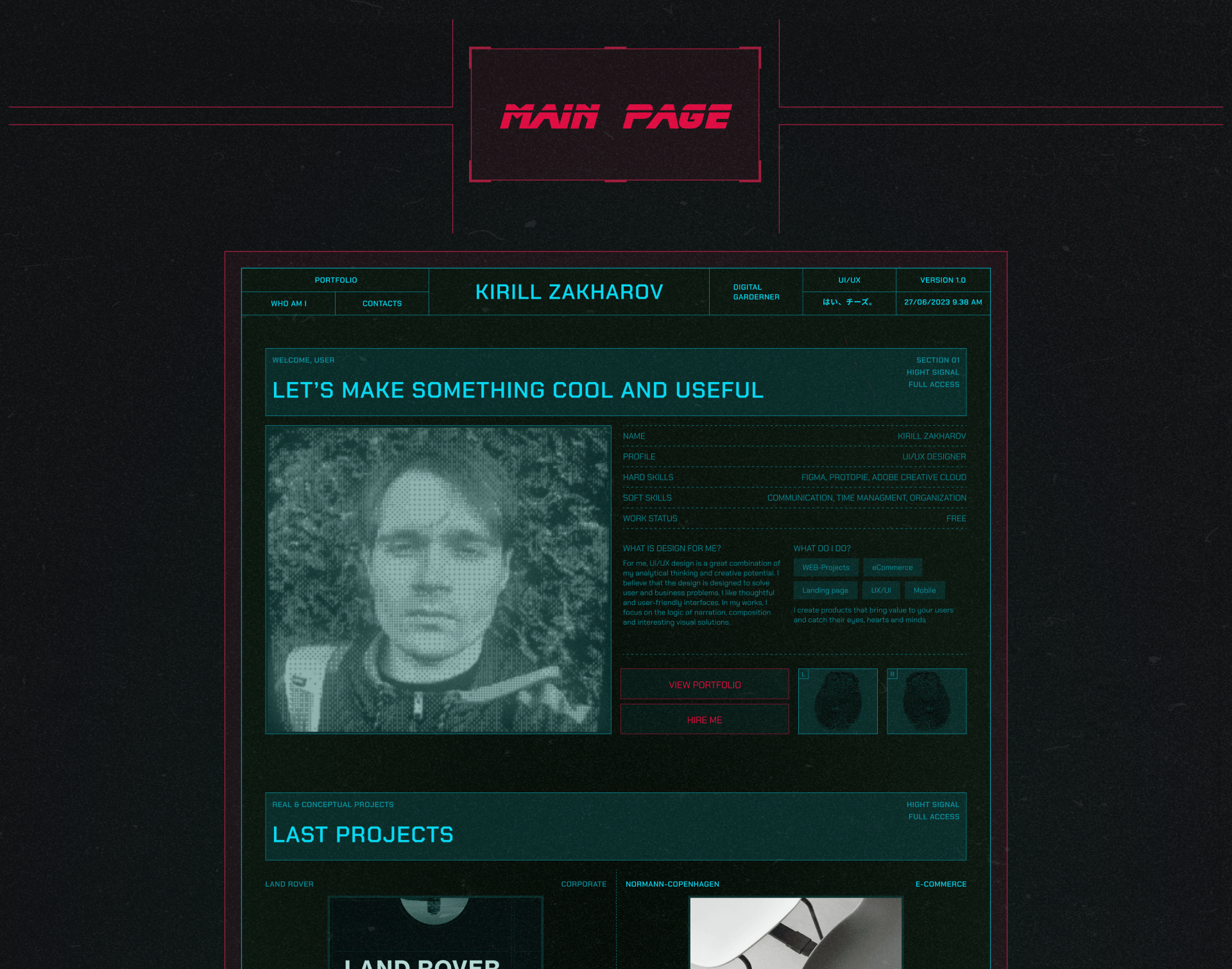 Portfolio | Design Concept — Изображение №2 — Интерфейсы, Графика на Dprofile