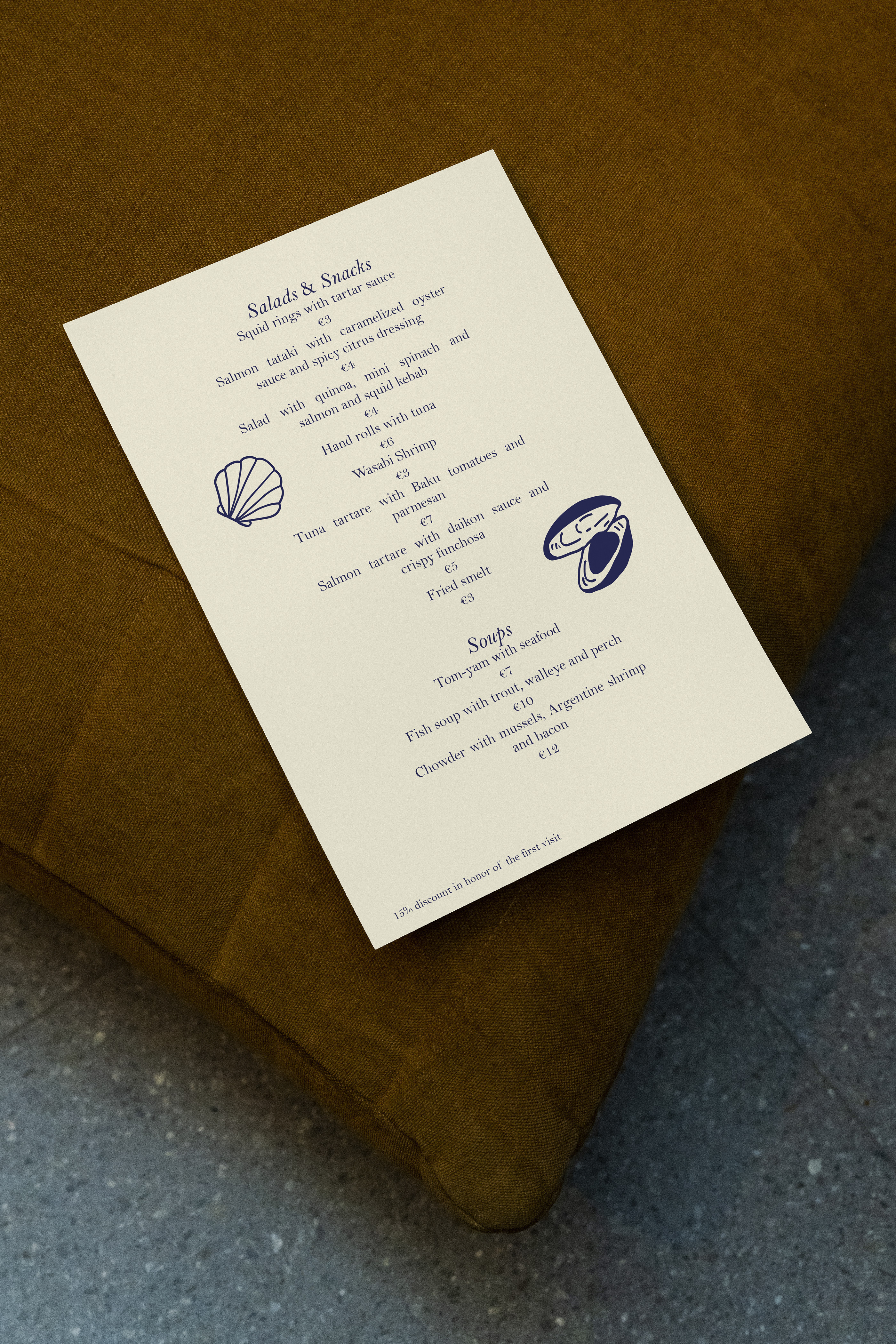 Blue Fish | ресторан — Изображение №6 — Брендинг, Графика на Dprofile