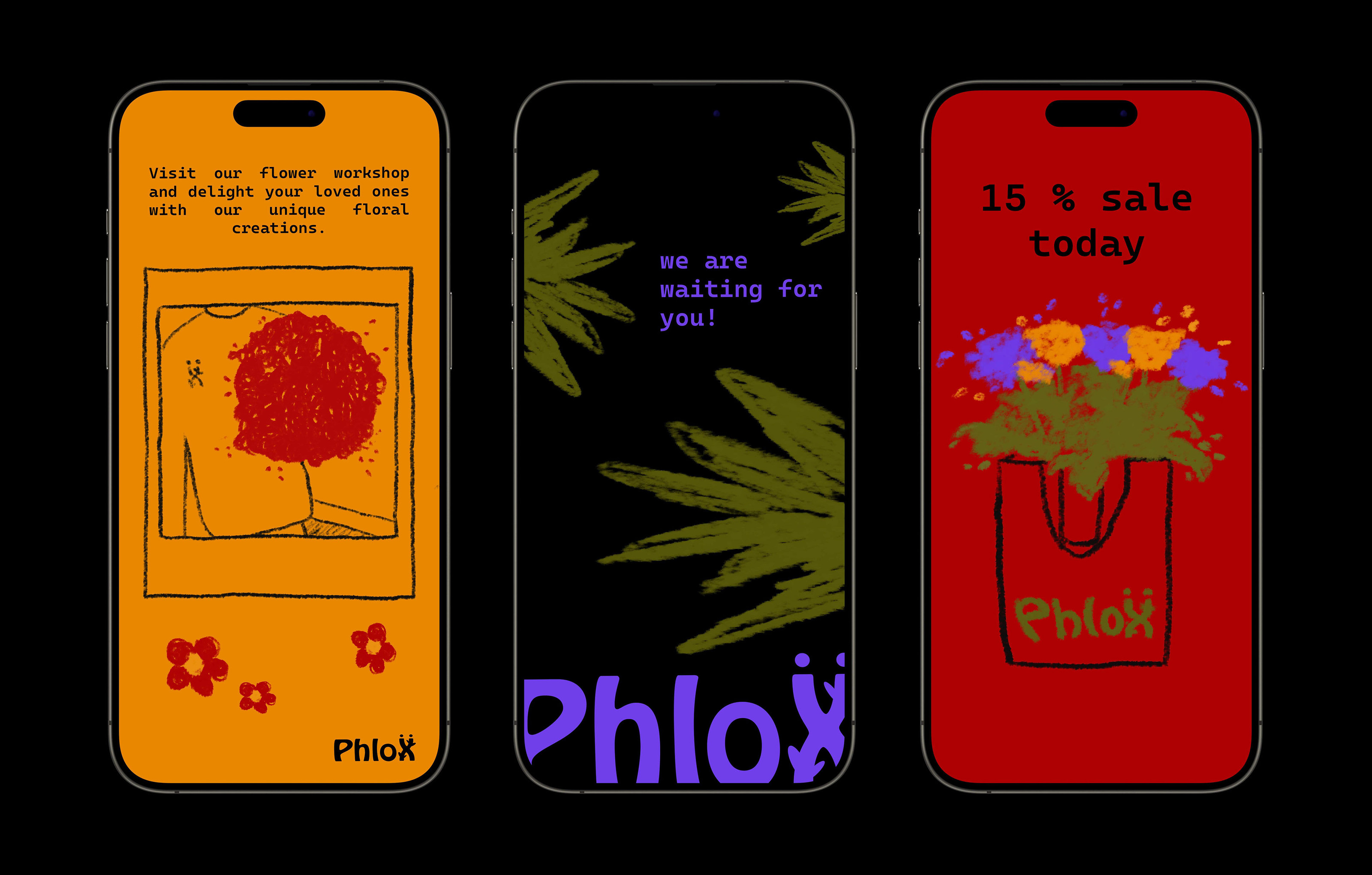 Phlox | цветочная мастерская — Изображение №6 — Брендинг, Графика на Dprofile