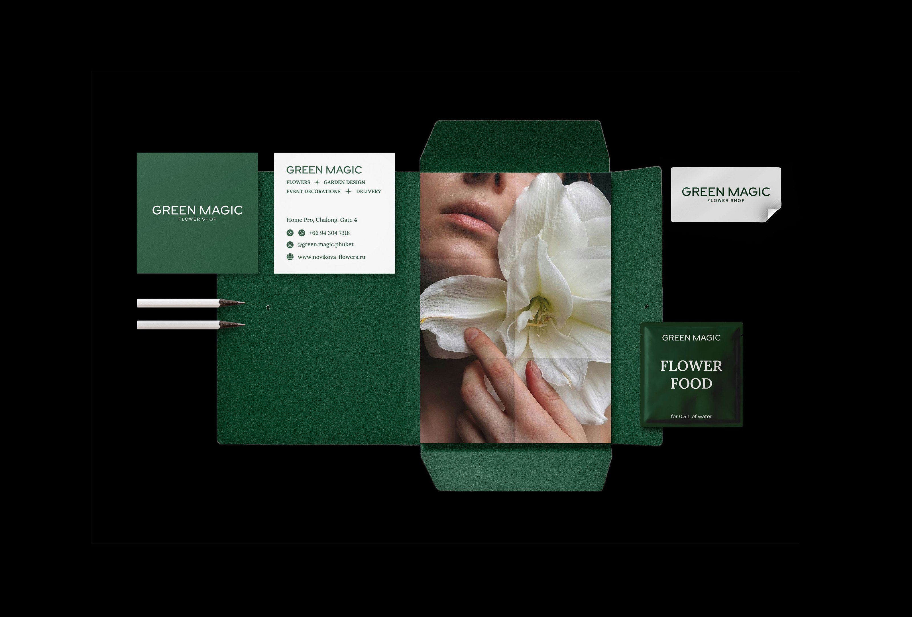 Green Magic flower shop Brand Identity — Изображение №4 — Брендинг на Dprofile
