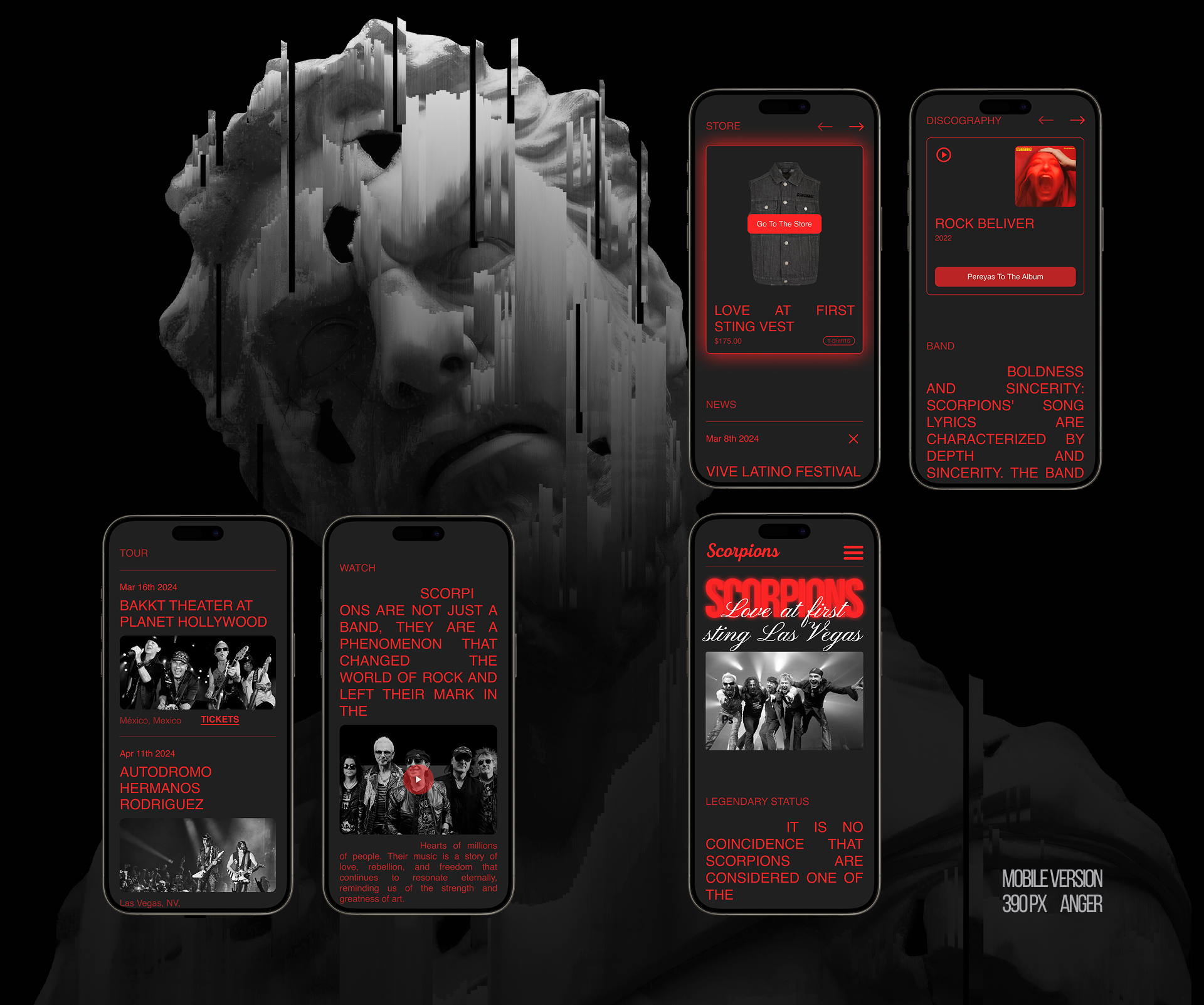 SCORPIONS | UX/UI | REDESIGN | GESTALT — Изображение №4 — Интерфейсы на Dprofile