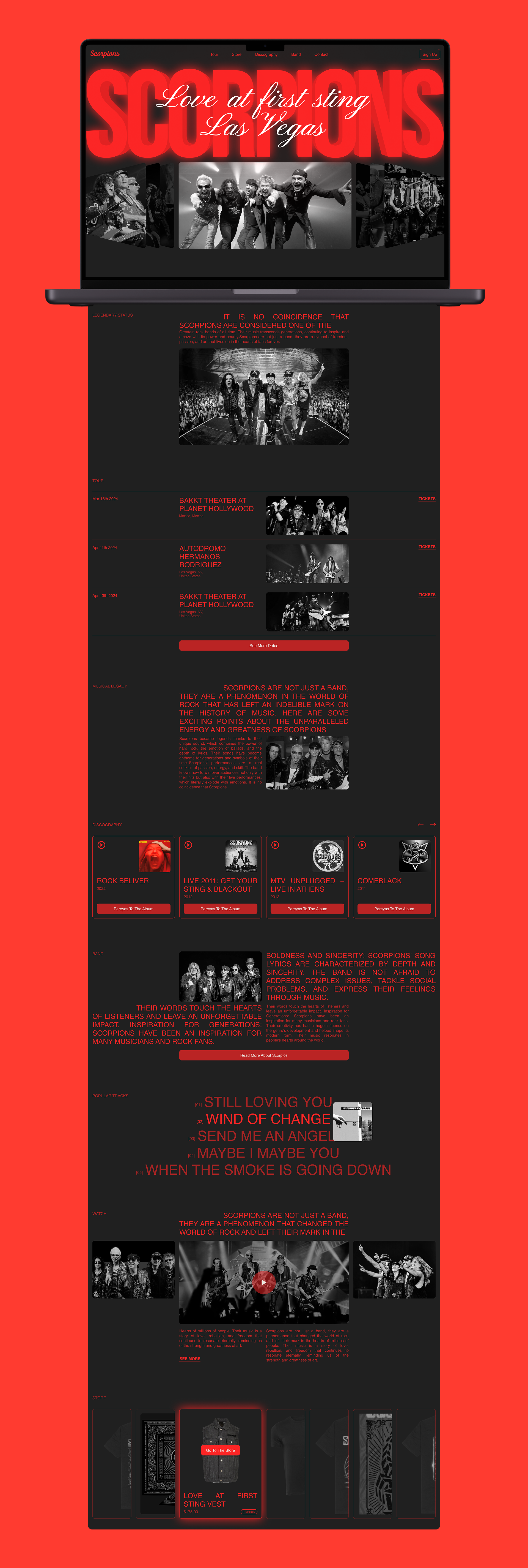 SCORPIONS | UX/UI | REDESIGN | GESTALT — Изображение №3 — Интерфейсы на Dprofile