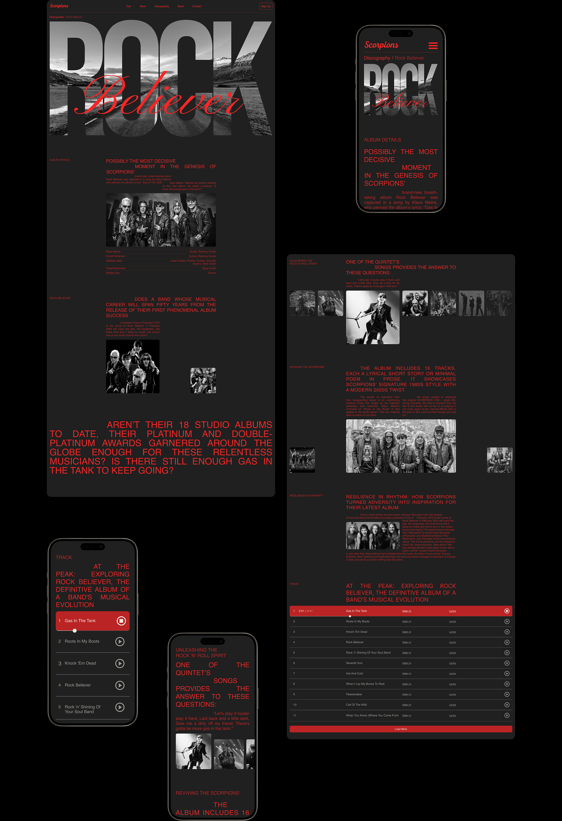 SCORPIONS | UX/UI | REDESIGN | GESTALT — Изображение №11 — Интерфейсы на Dprofile