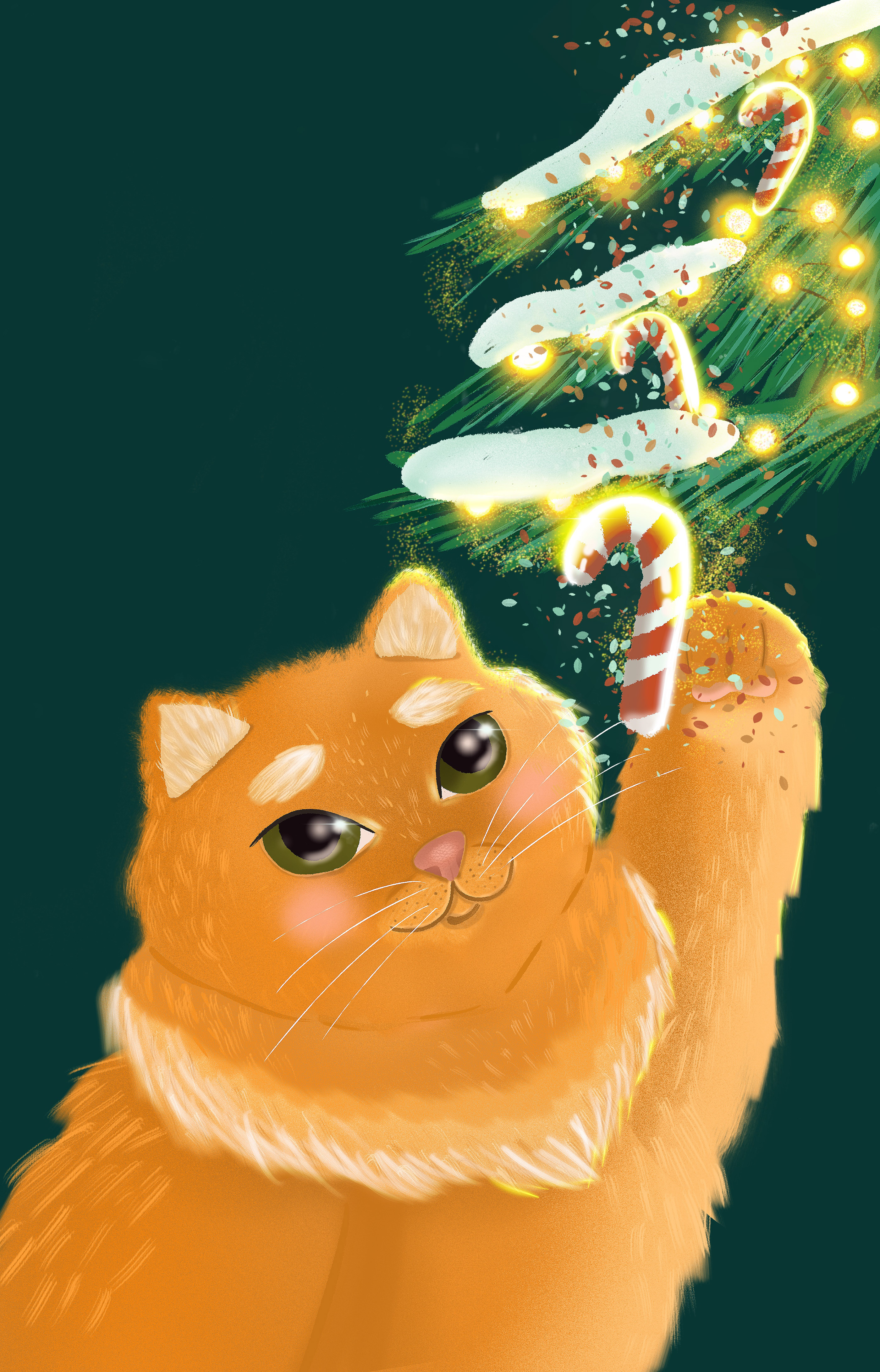 Новогодний кот — Изображение №5 — Иллюстрация, Графика на Dprofile
