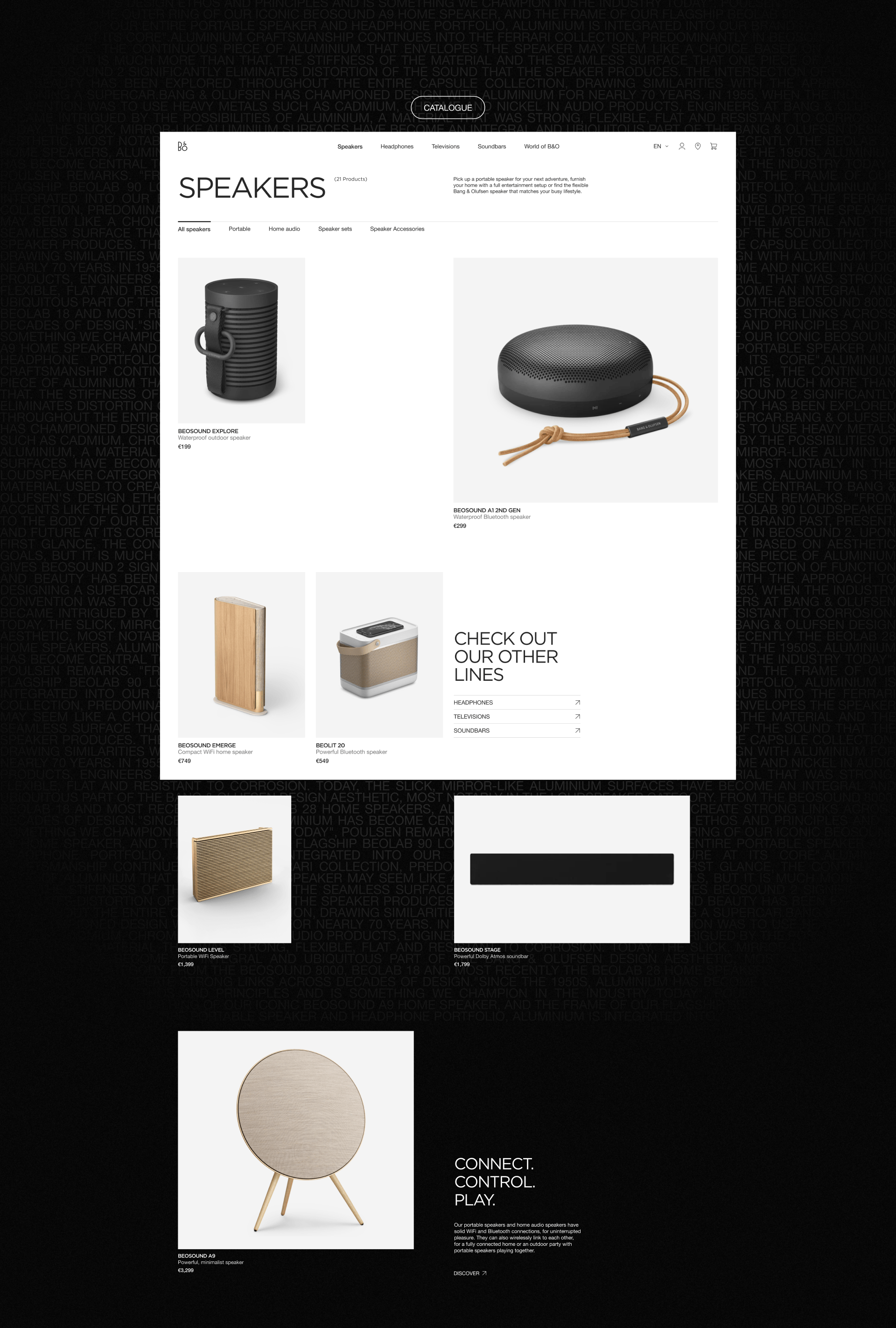 Bang&Olufsen | E-commerce — Изображение №5 — Интерфейсы на Dprofile