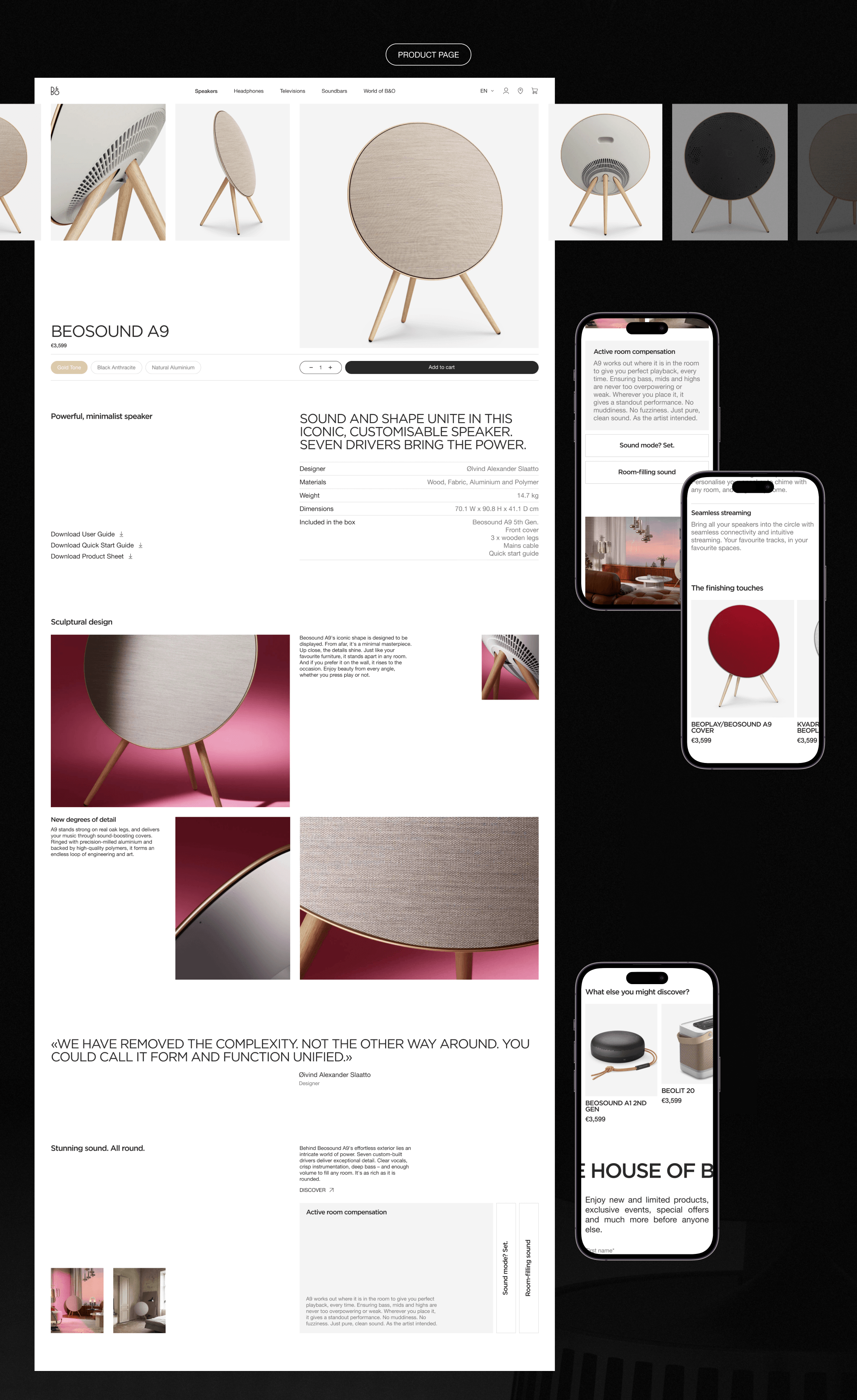 Bang&Olufsen | E-commerce — Изображение №7 — Интерфейсы на Dprofile