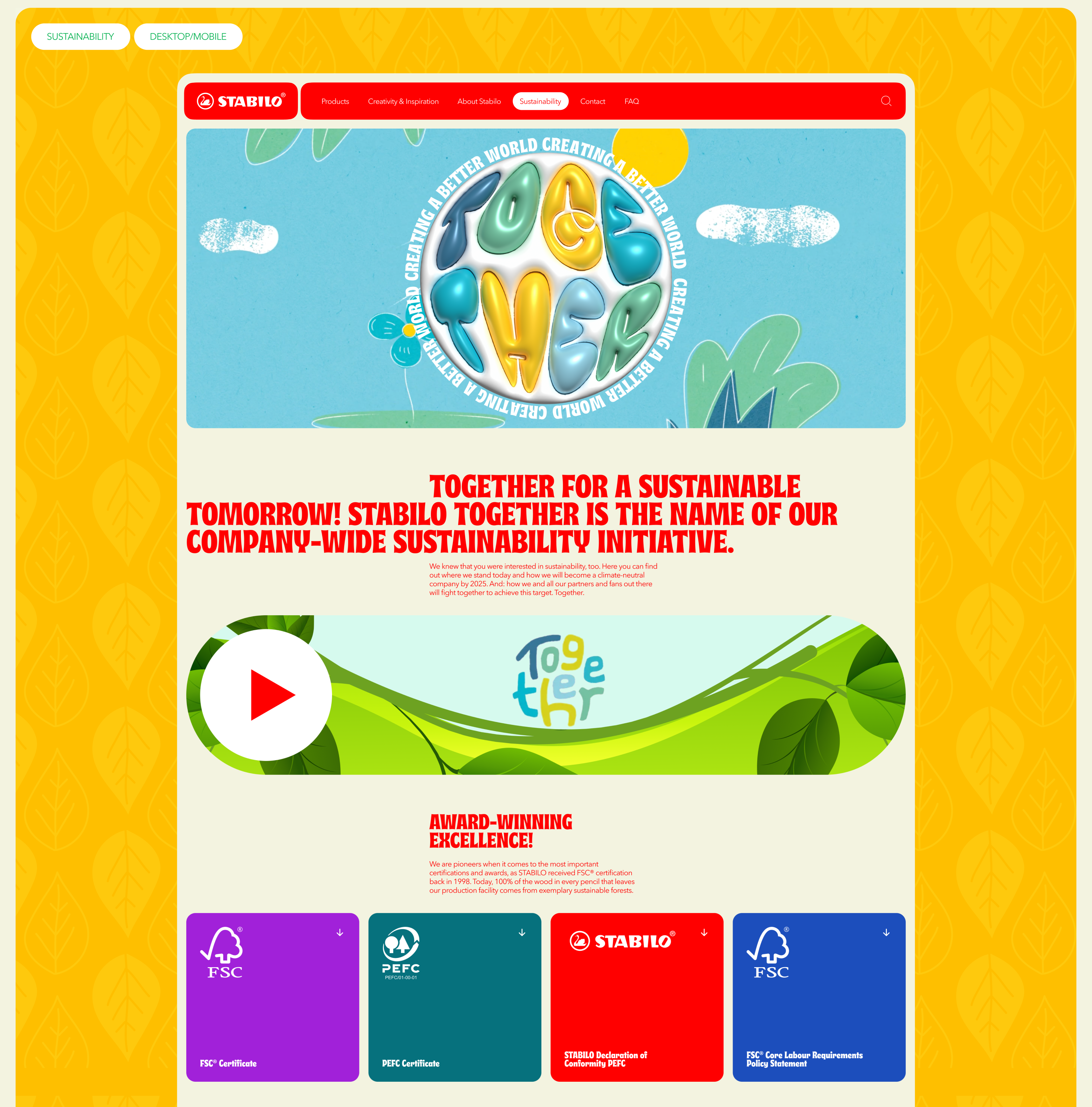 STABILO | Corporate website redesign — Изображение №16 — Интерфейсы на Dprofile