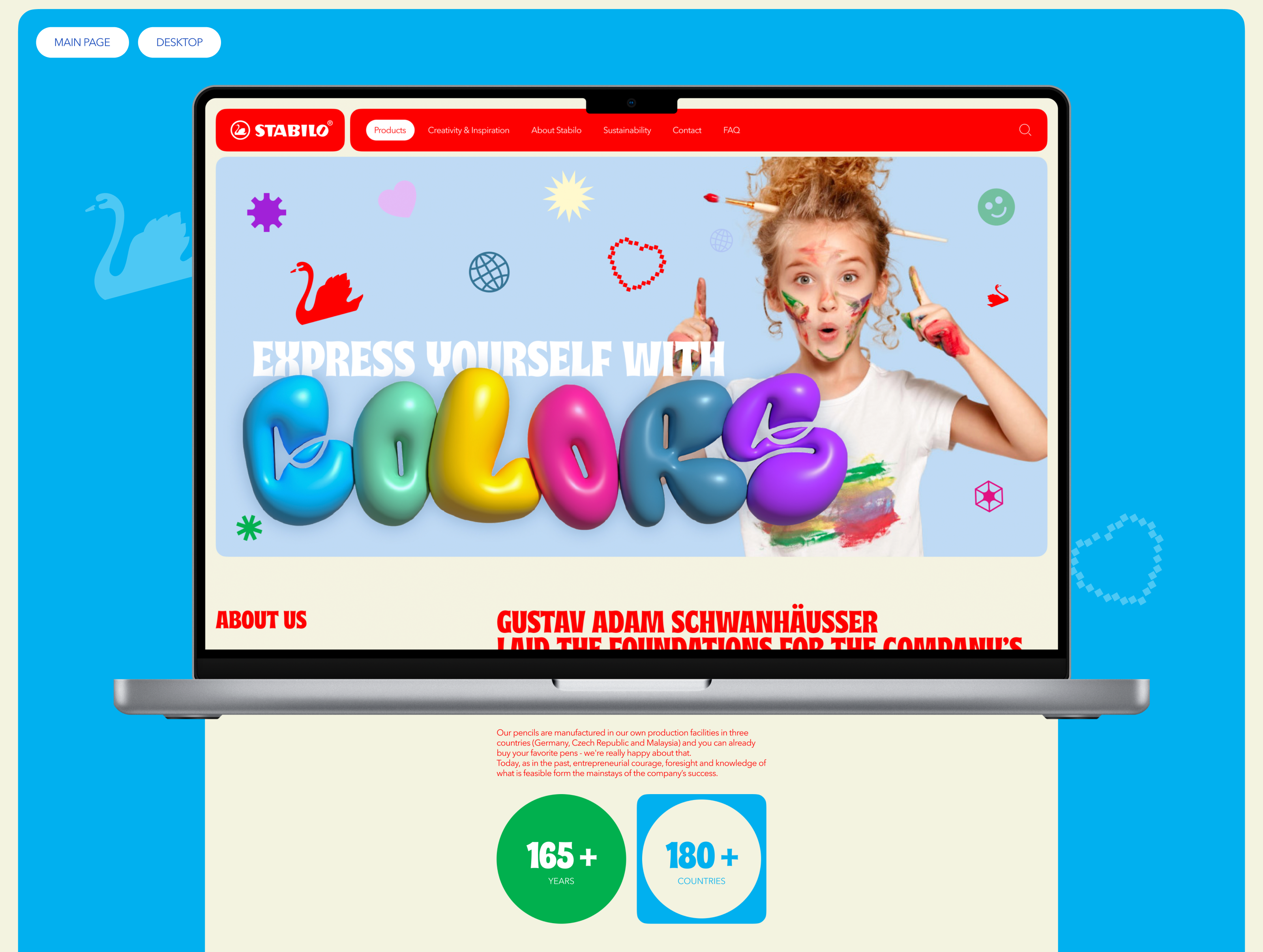 STABILO | Corporate website redesign — Изображение №3 — Интерфейсы на Dprofile