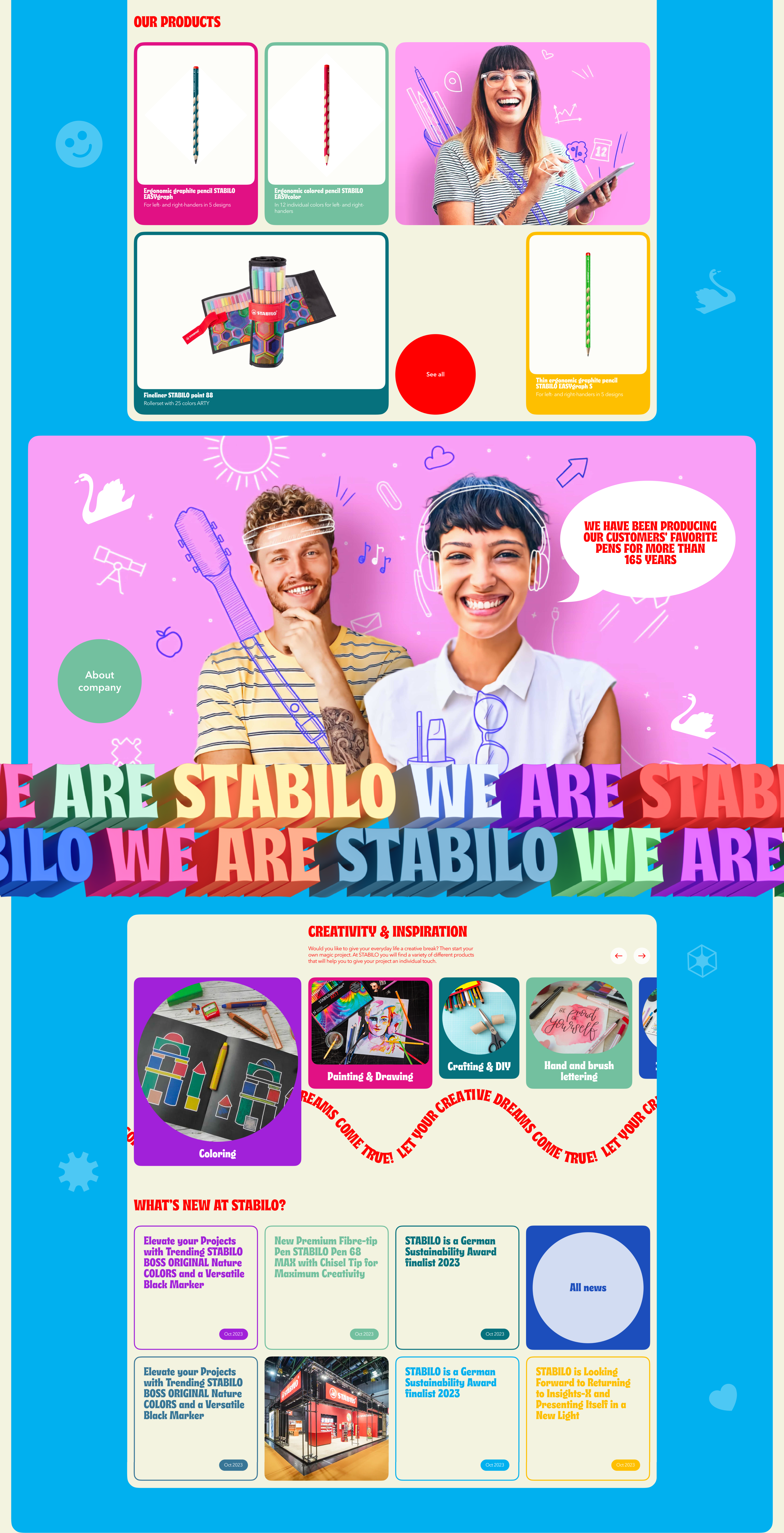 STABILO | Corporate website redesign — Изображение №4 — Интерфейсы на Dprofile