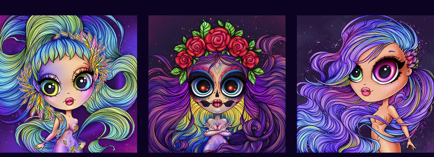 Neon Ladies — Изображение №6 — Иллюстрация на Dprofile