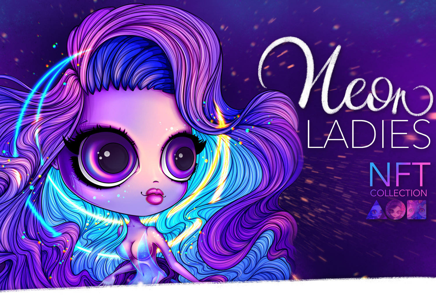 Neon Ladies NFT Collection — Изображение №1 — Иллюстрация на Dprofile