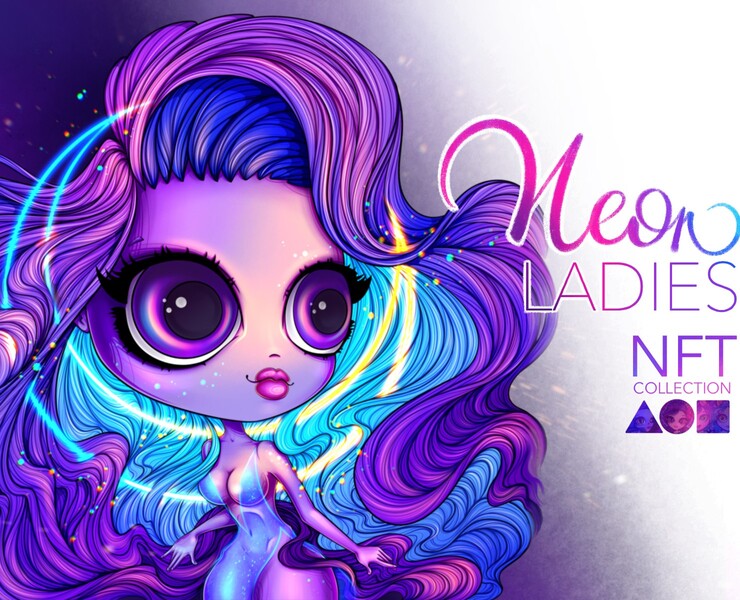 Neon Ladies NFT Collection — Иллюстрация на Dprofile