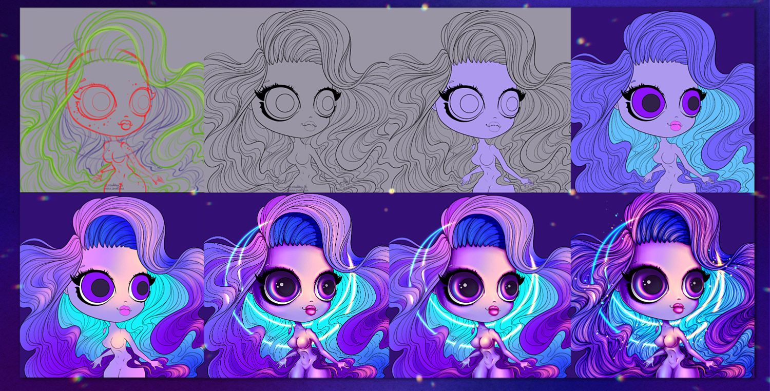 Neon Ladies NFT Collection — Изображение №9 — Иллюстрация на Dprofile