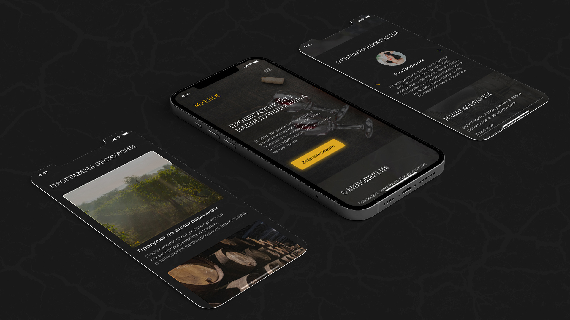 Landing Page для винодельни — Изображение №5 — Интерфейсы на Dprofile