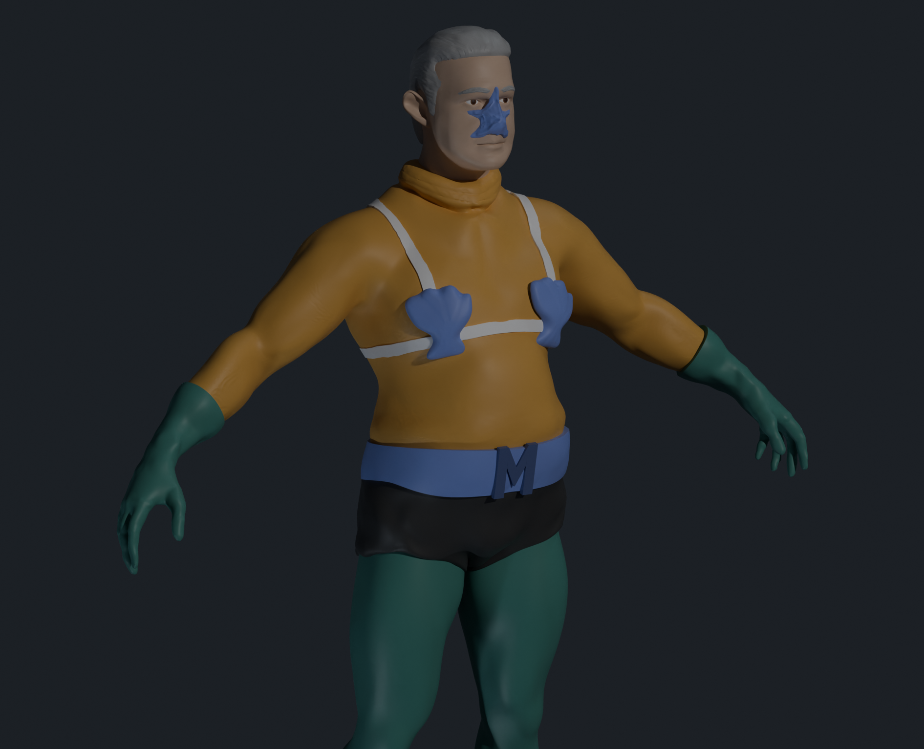 Модель Морского Супермена — Иллюстрация на Dprofile