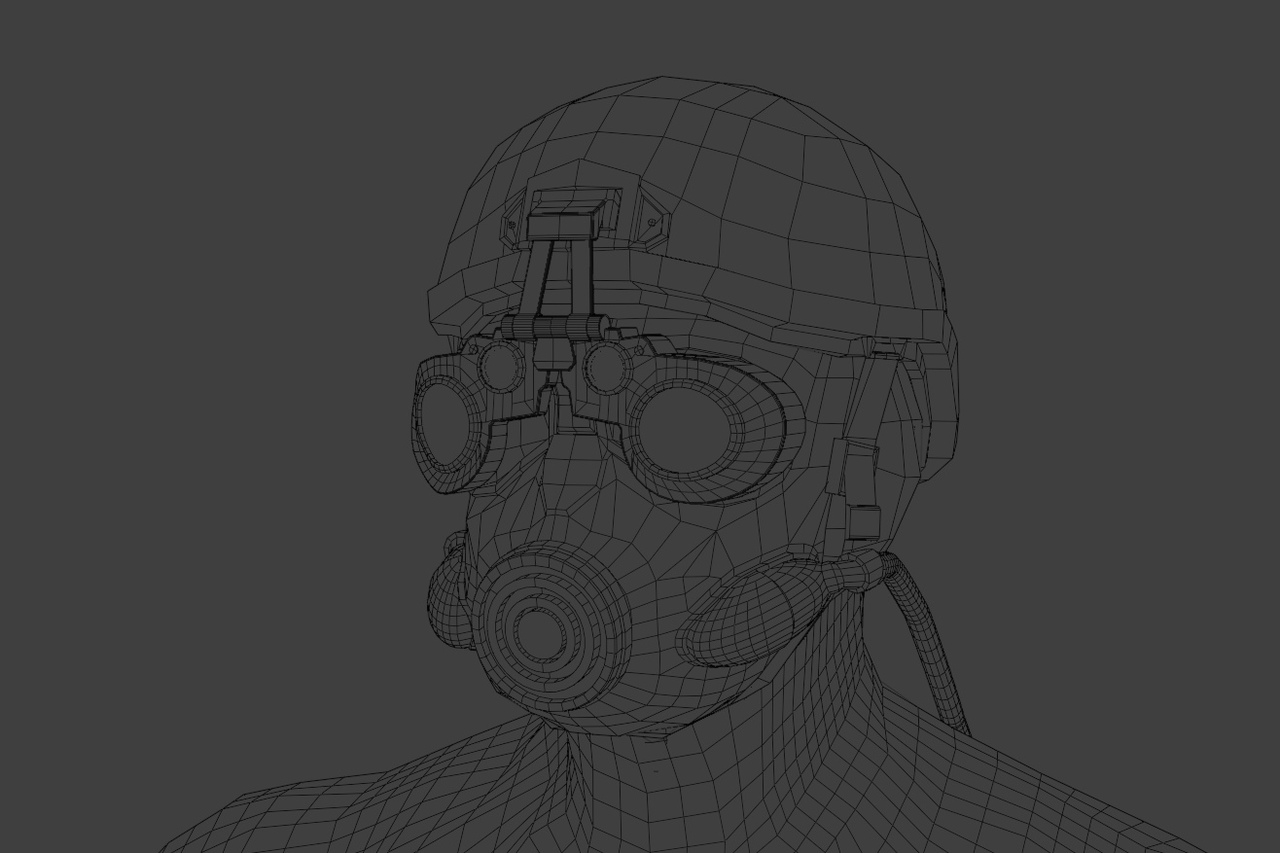 Маска отряда спецподразделения — Изображение №3 — Иллюстрация, 3D на Dprofile