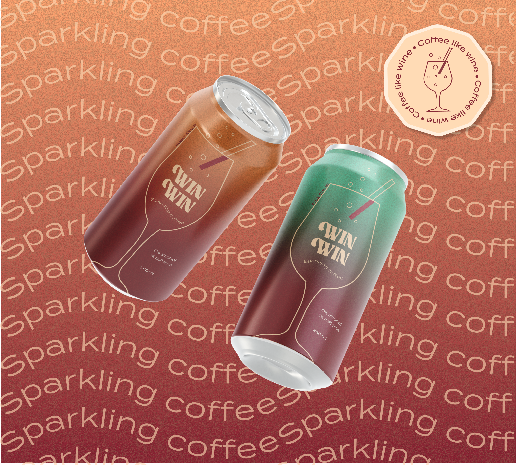 Дизайн упаковки | Win Win Sparkling coffee — Изображение №4 — Брендинг, Графика на Dprofile