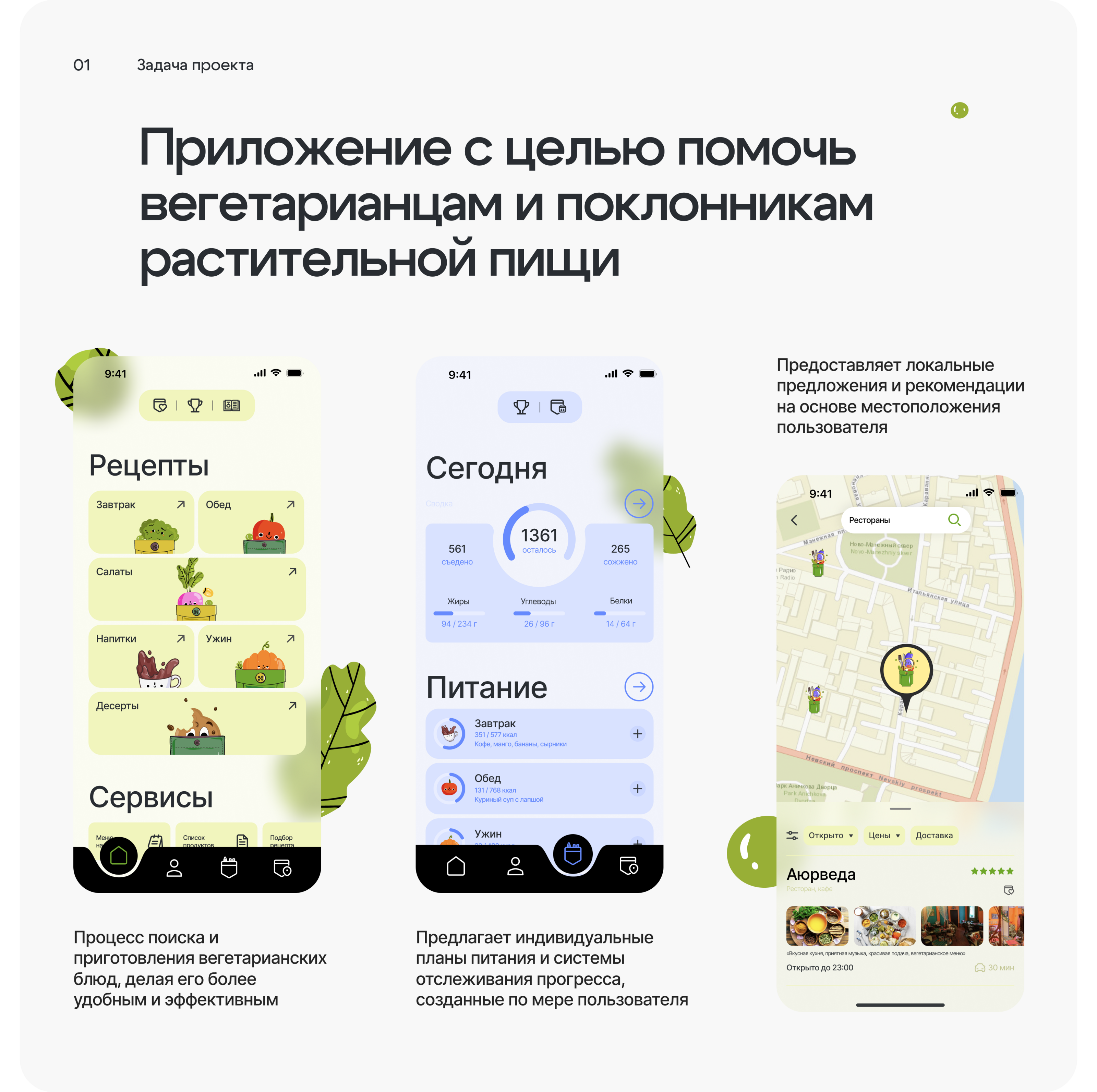 Green pocket/ приложение для вегетарианцев — Изображение №2 — Интерфейсы, Брендинг на Dprofile