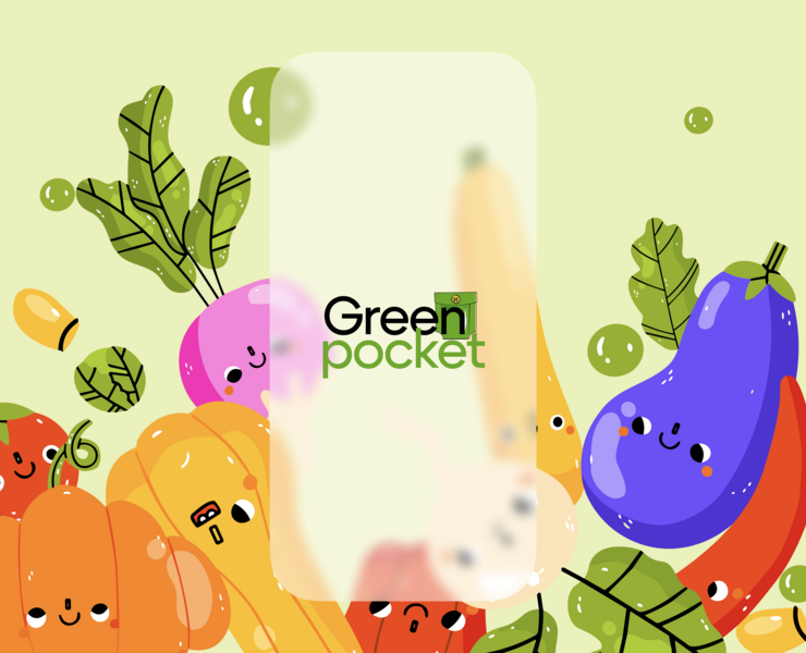 Green pocket/ приложение для вегетарианцев — Интерфейсы, Брендинг на Dprofile
