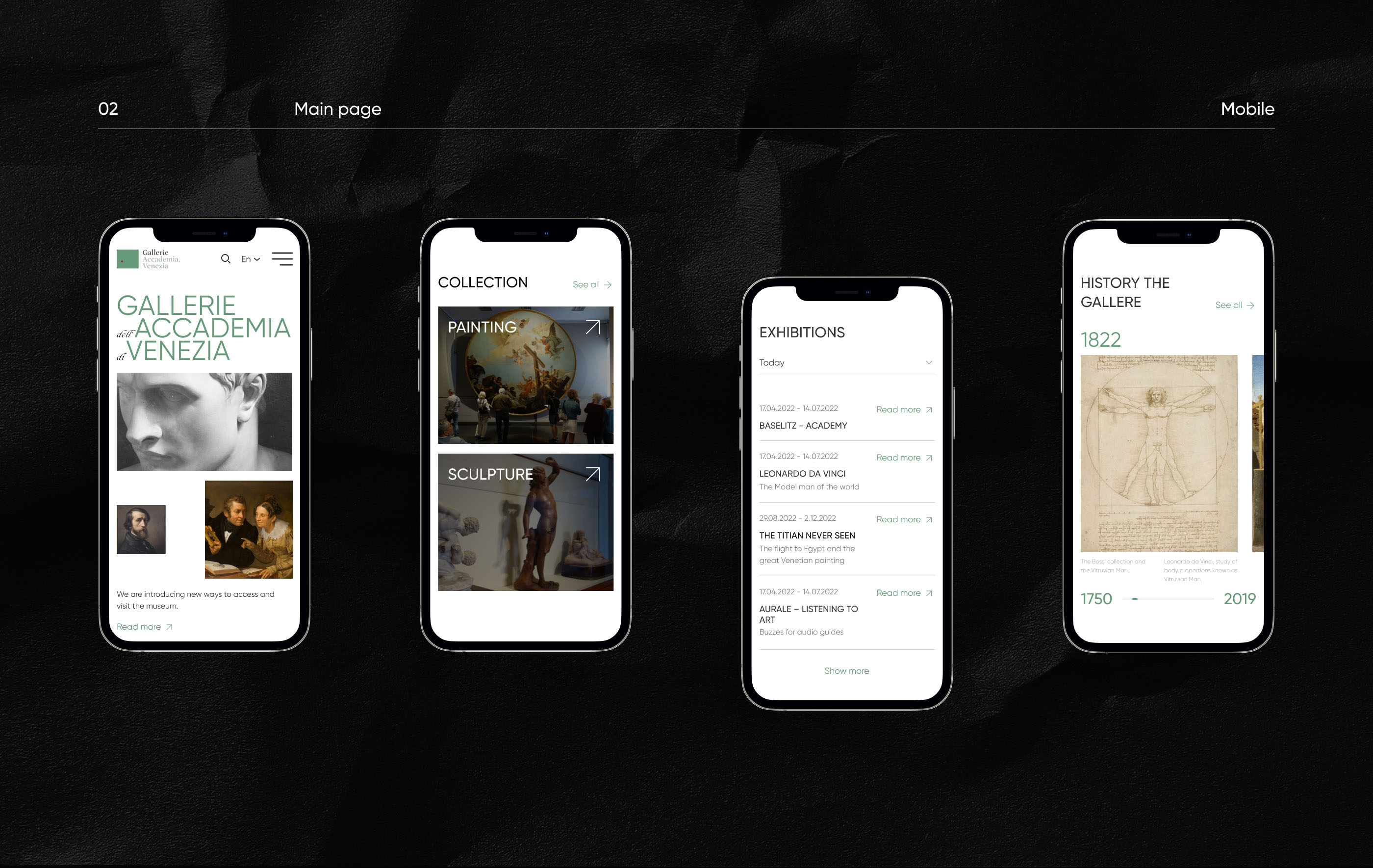 Gallerie dell'Accademia - website redesign concept — Изображение №4 — Интерфейсы, Брендинг на Dprofile