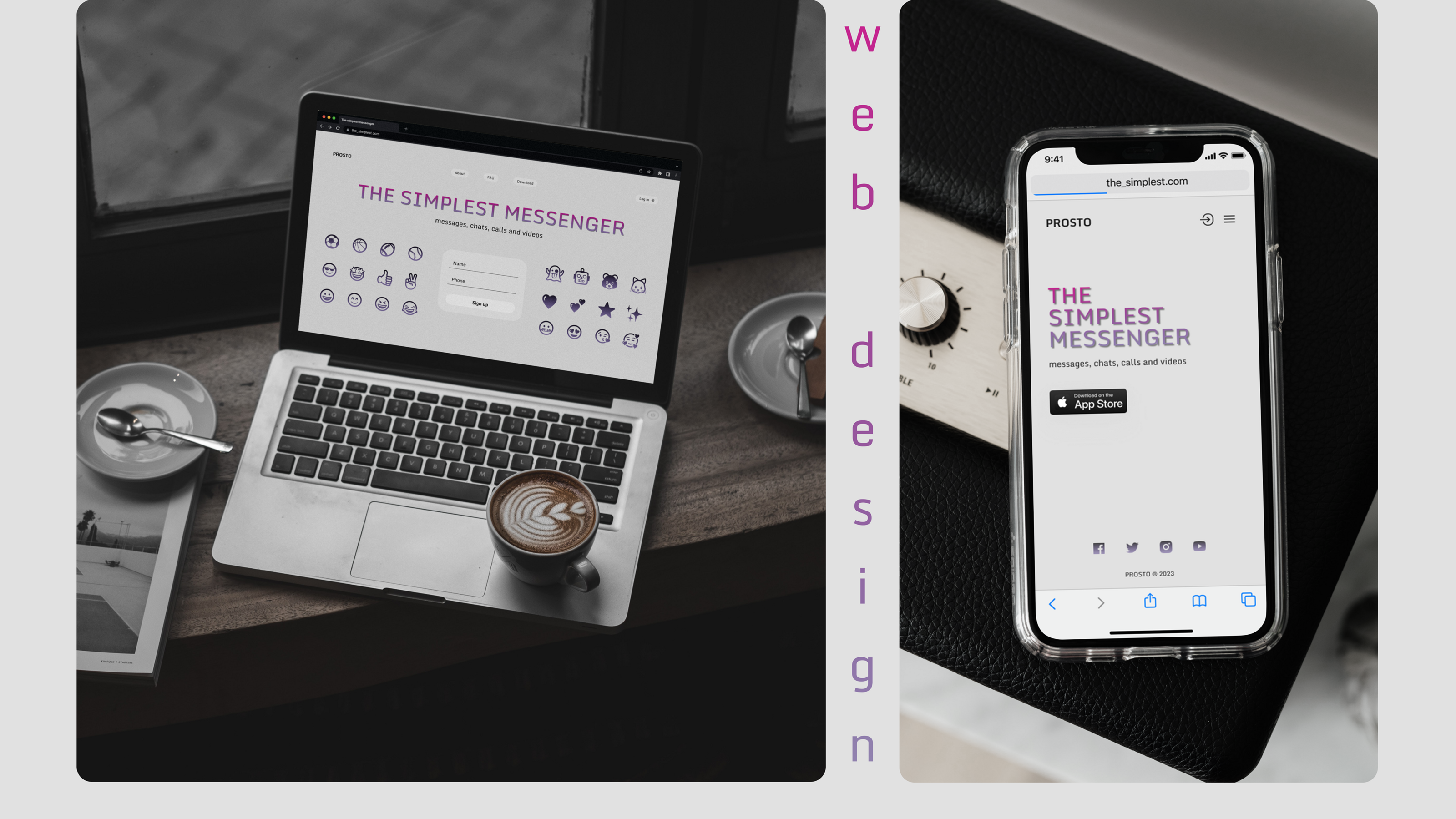 Website concept The simplest messenger — Изображение №3 — Интерфейсы, Маркетинг на Dprofile