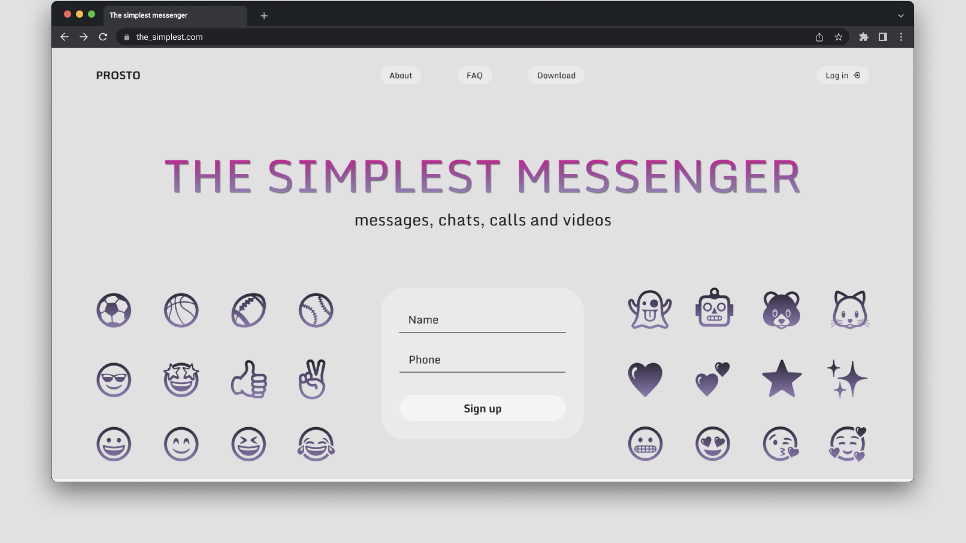 Website concept The simplest messenger — Изображение №2 — Интерфейсы, Маркетинг на Dprofile