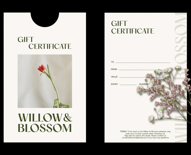 Фирменный стиль для цветочной студии | Willow & Blossom — Брендинг, Графика на Dprofile
