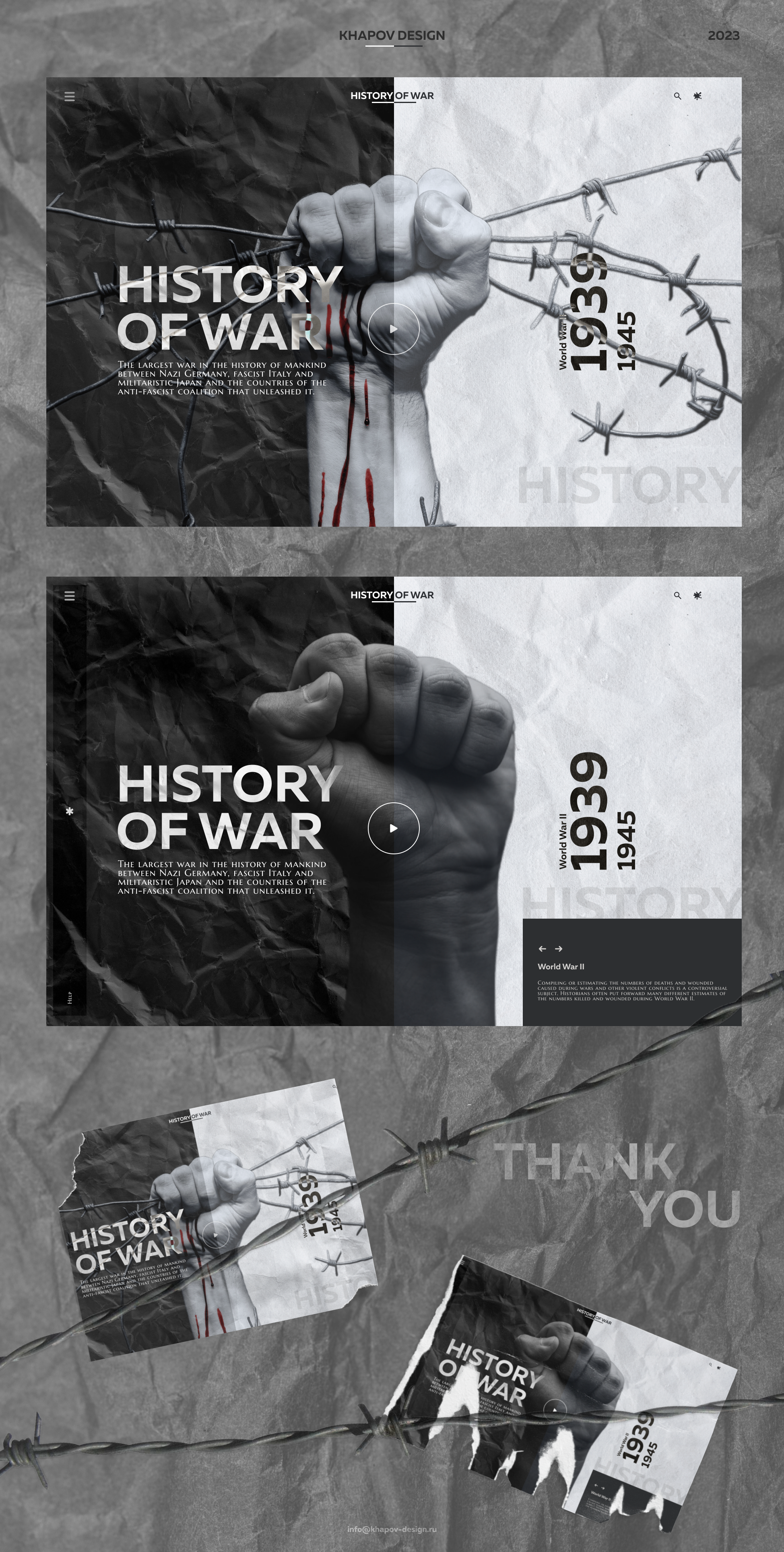 History of WAR - Landing — Изображение №1 — Интерфейсы, Графика на Dprofile