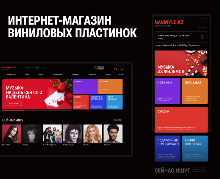 Интернет-магазин виниловых пластинок — Интерфейсы на Dprofile