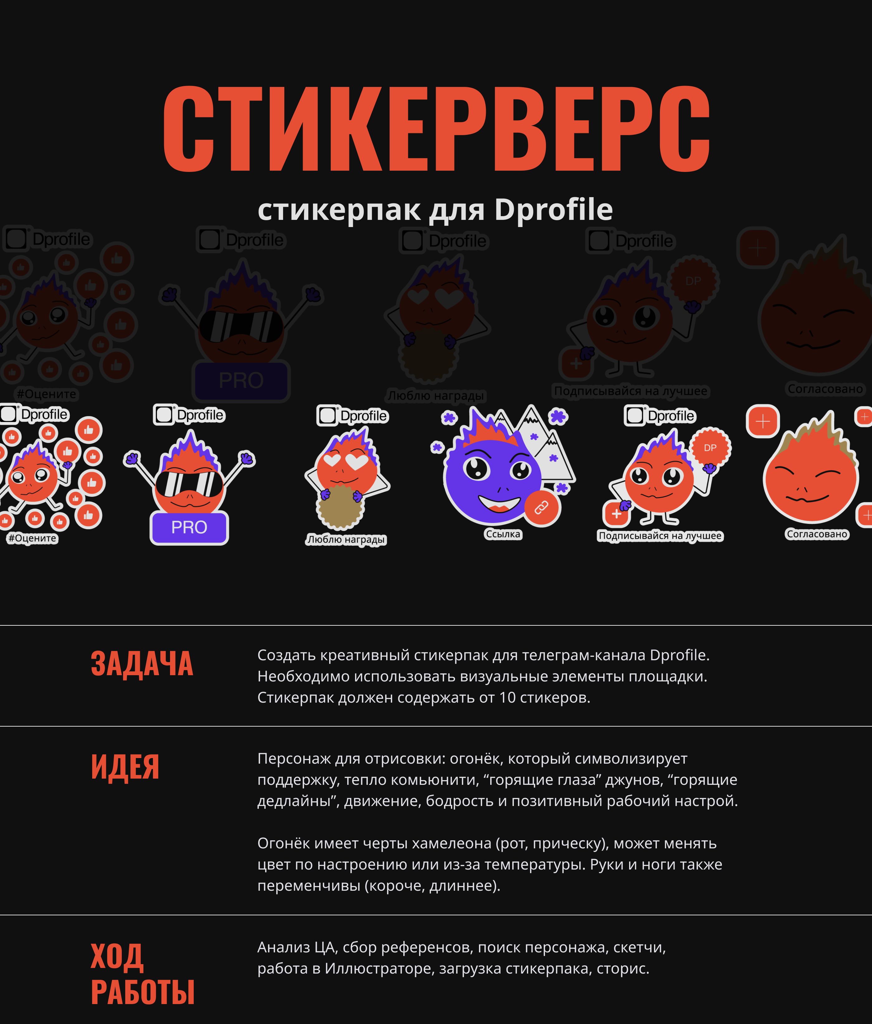 Стикеверс Dprofile стикеры — Изображение №1 — Брендинг, Иллюстрация на Dprofile