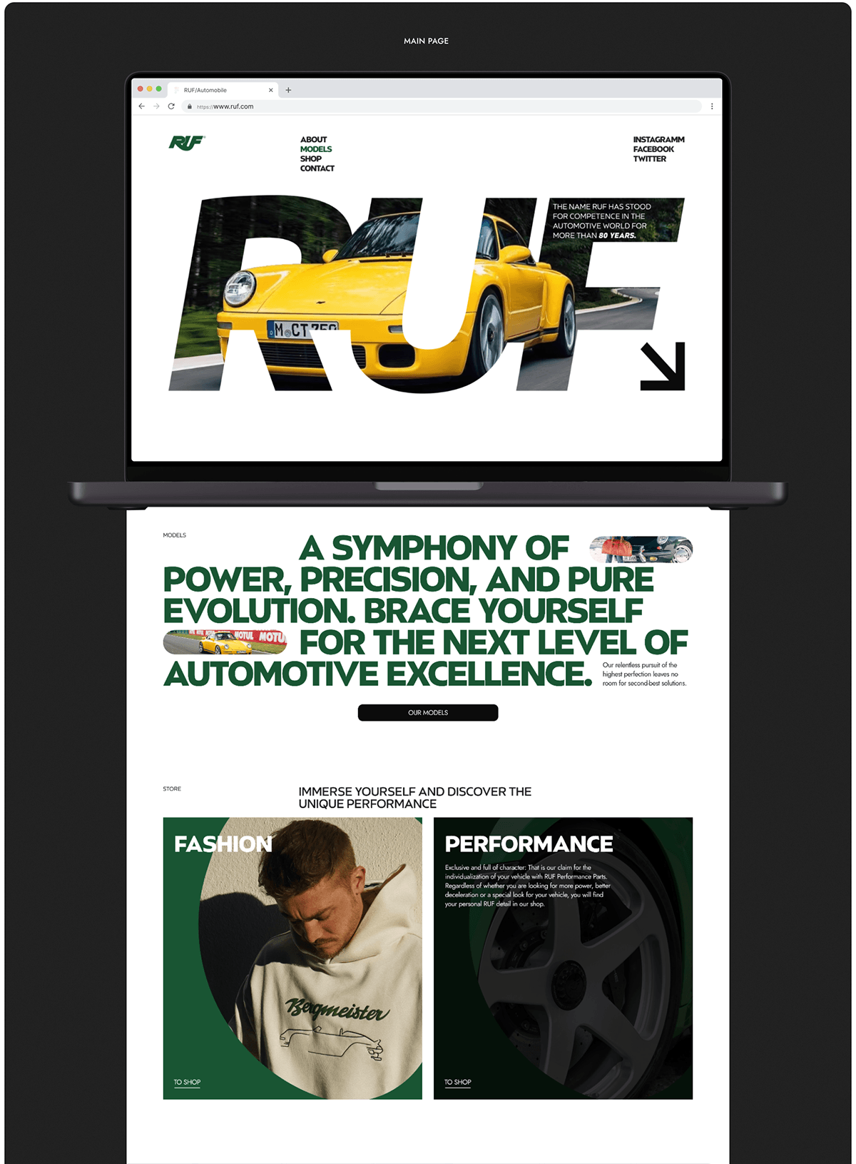 RUF Automobile | Corporate website | Redesign — Изображение №3 — Интерфейсы на Dprofile