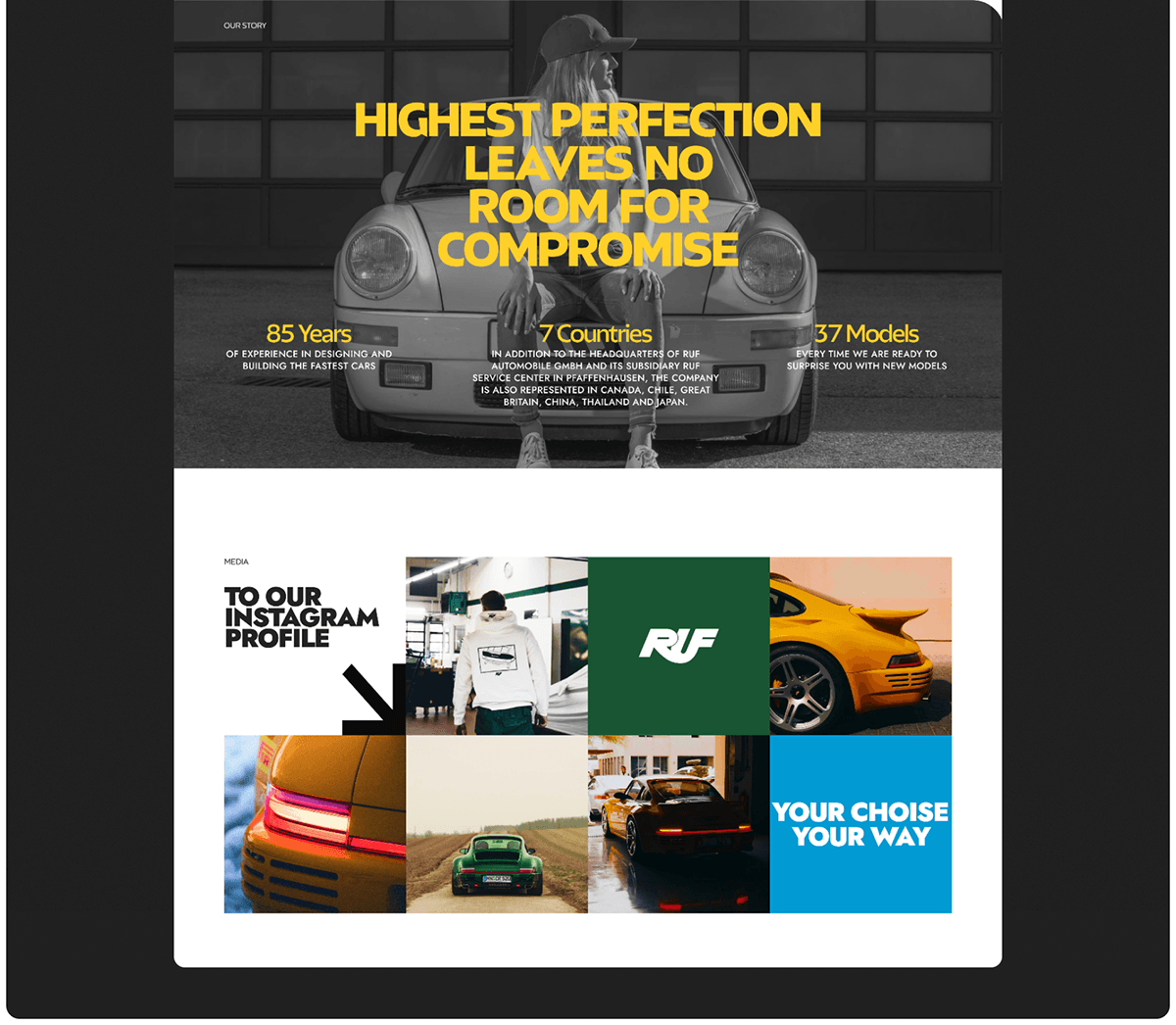 RUF Automobile | Corporate website | Redesign — Изображение №4 — Интерфейсы на Dprofile