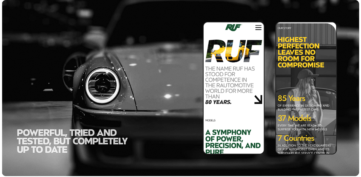 RUF Automobile | Corporate website | Redesign — Изображение №5 — Интерфейсы на Dprofile