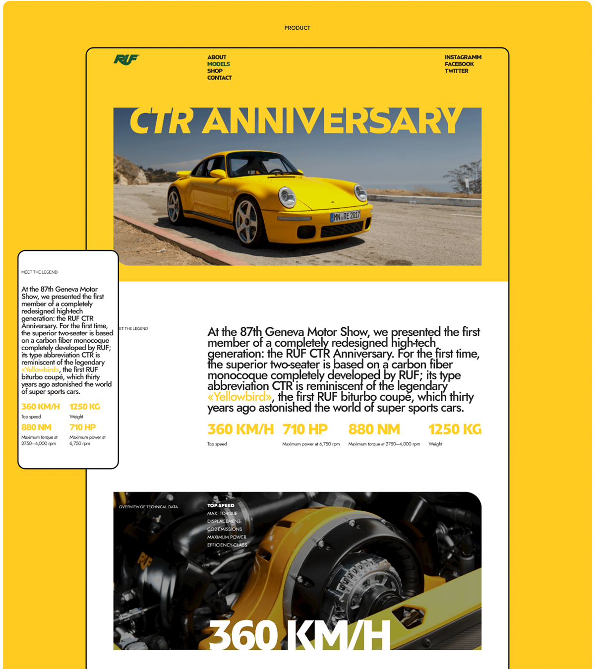 RUF Automobile | Corporate website | Redesign — Изображение №7 — Интерфейсы на Dprofile