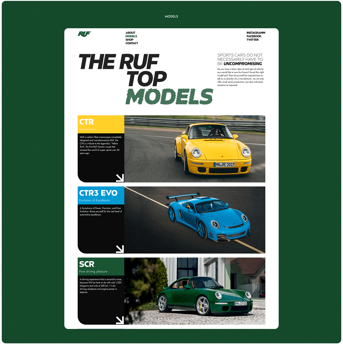 RUF Automobile | Corporate website | Redesign — Изображение №14 — Интерфейсы на Dprofile