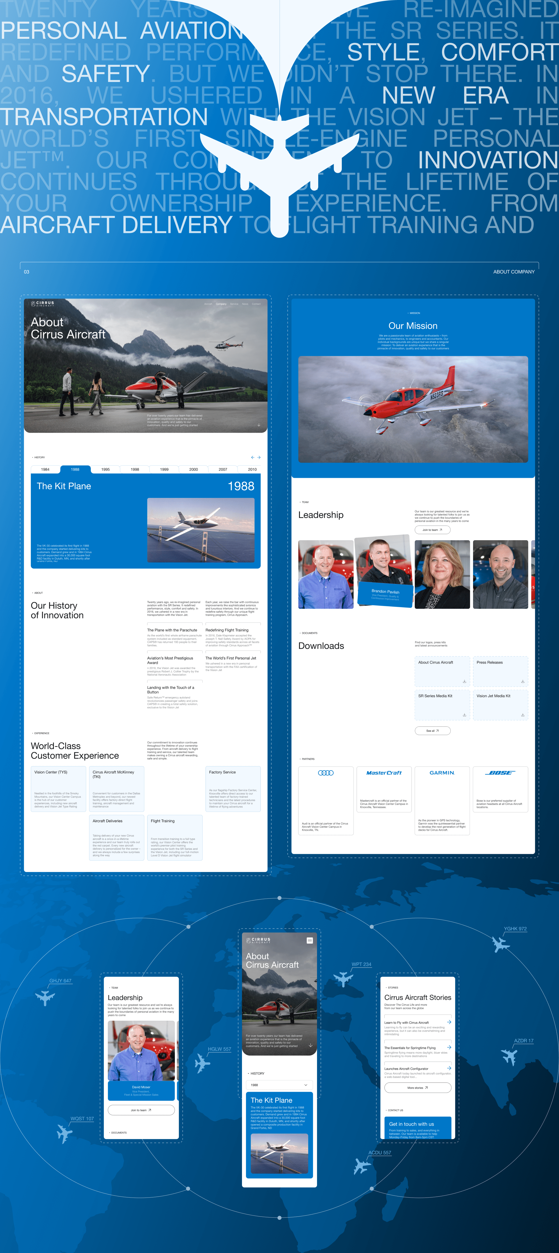CIRRUS AIRCRAFT | Corporate website — Изображение №5 — Интерфейсы, Брендинг на Dprofile