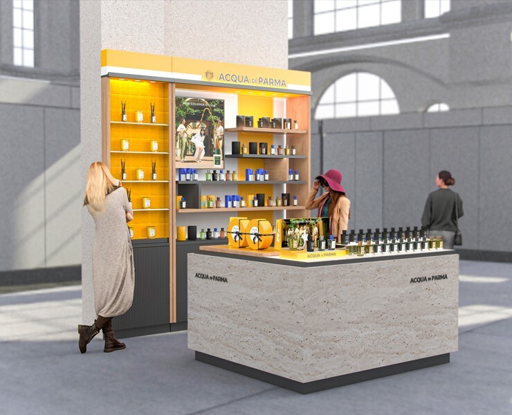 ACQUA DI PARMA BACKWALL — Брендинг, 3D на Dprofile