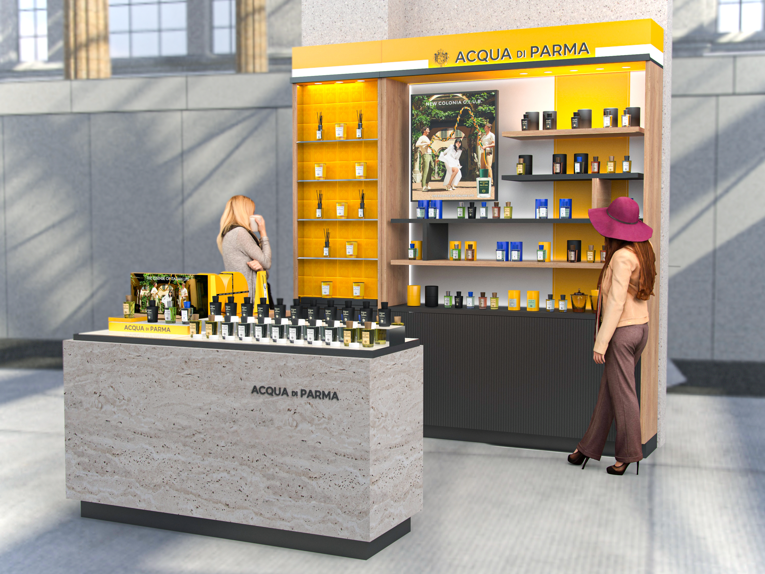 ACQUA DI PARMA BACKWALL — Изображение №2 — Брендинг, 3D на Dprofile