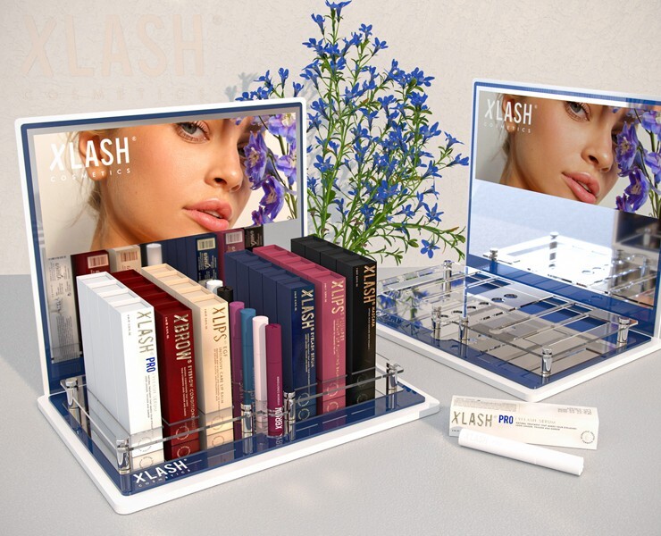 XLASH cosmetics POSM — Брендинг, 3D на Dprofile
